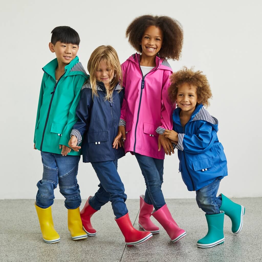 french soda kids natural rubber gumboot - sea green