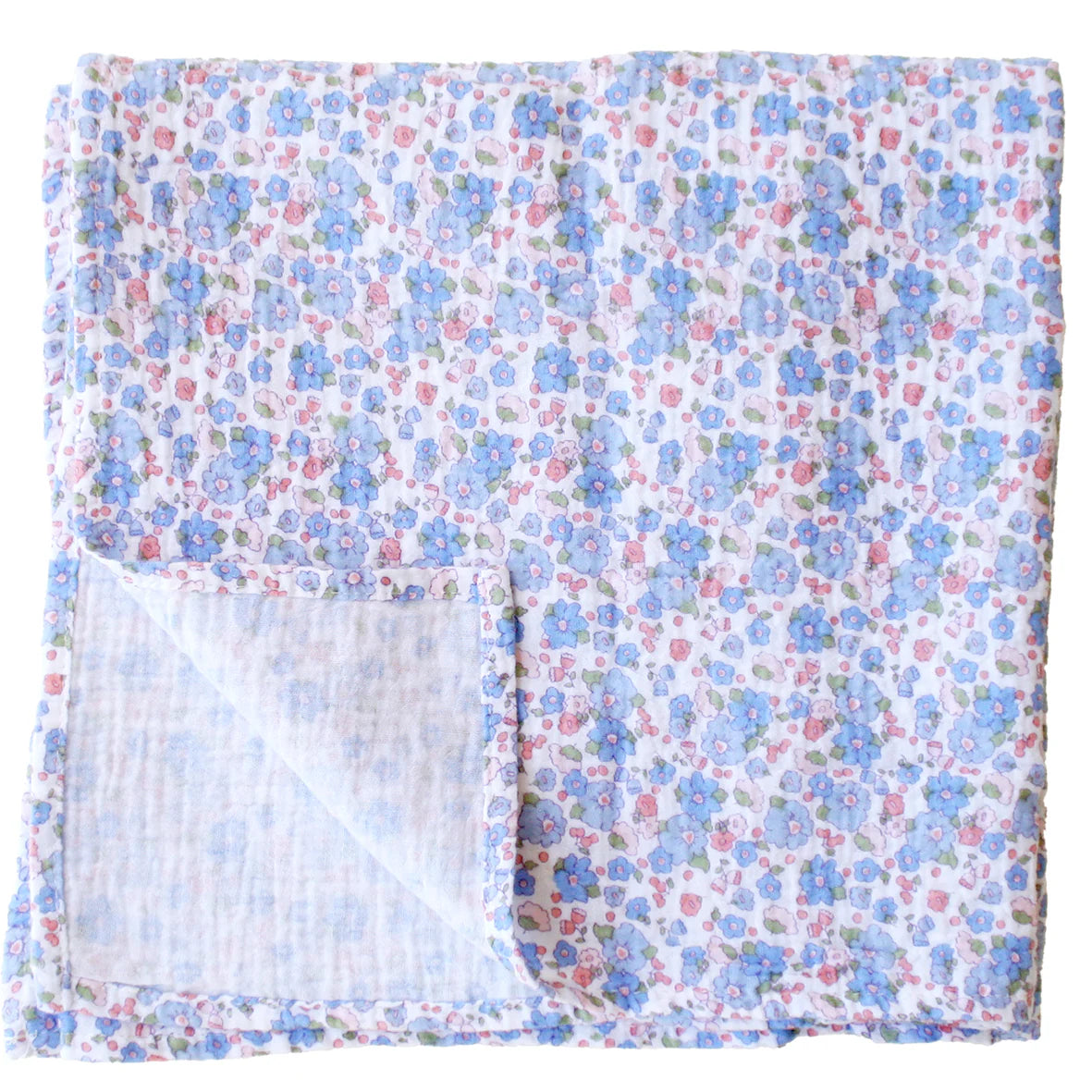 alimrose muslin swaddle - lilly blue