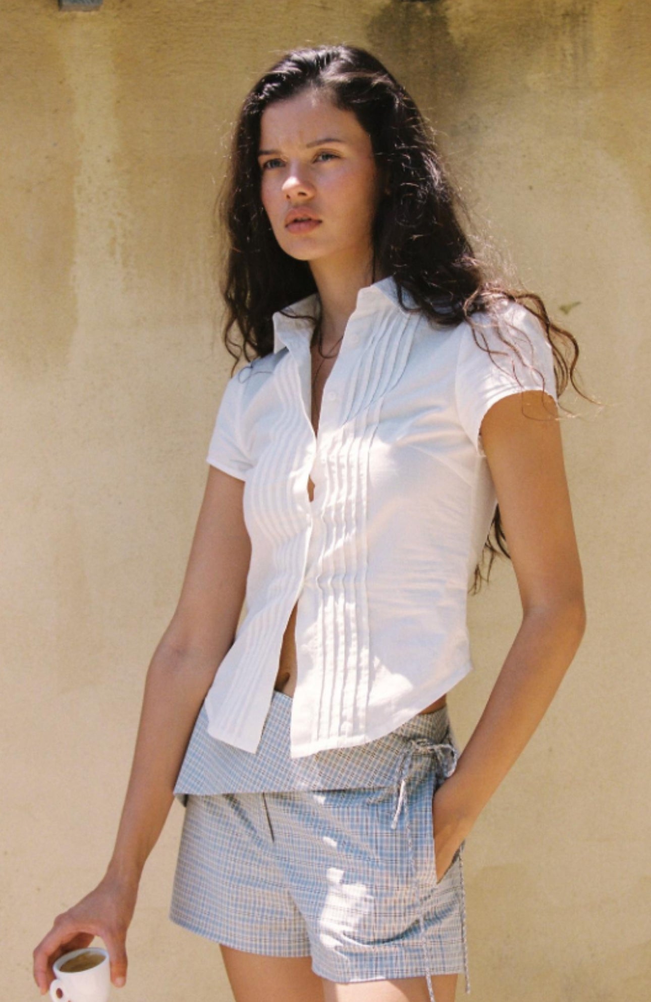 juni lina shirt - white