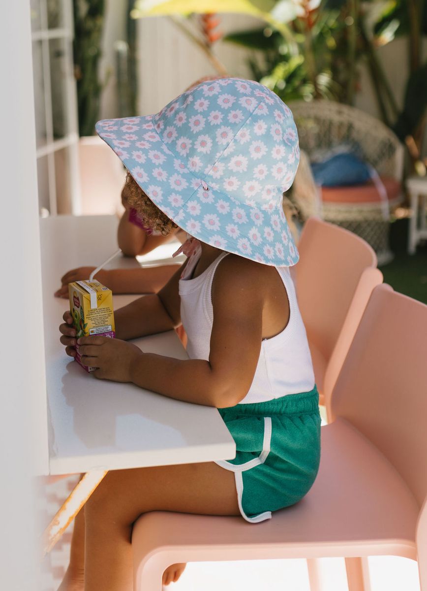 acorn kids camellia wide brim reversible sunhat