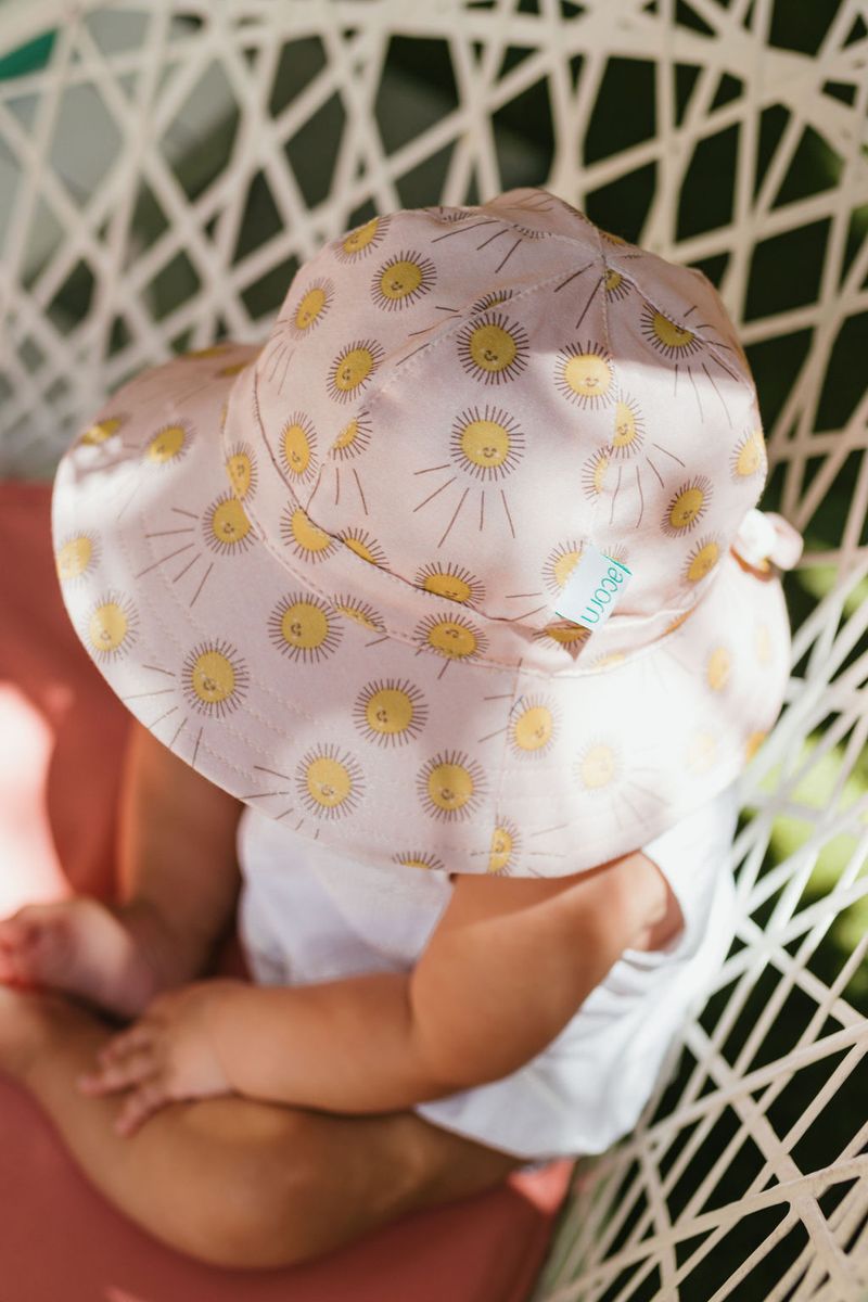 acorn kids sunshine stretch cotton wide brim sunhat