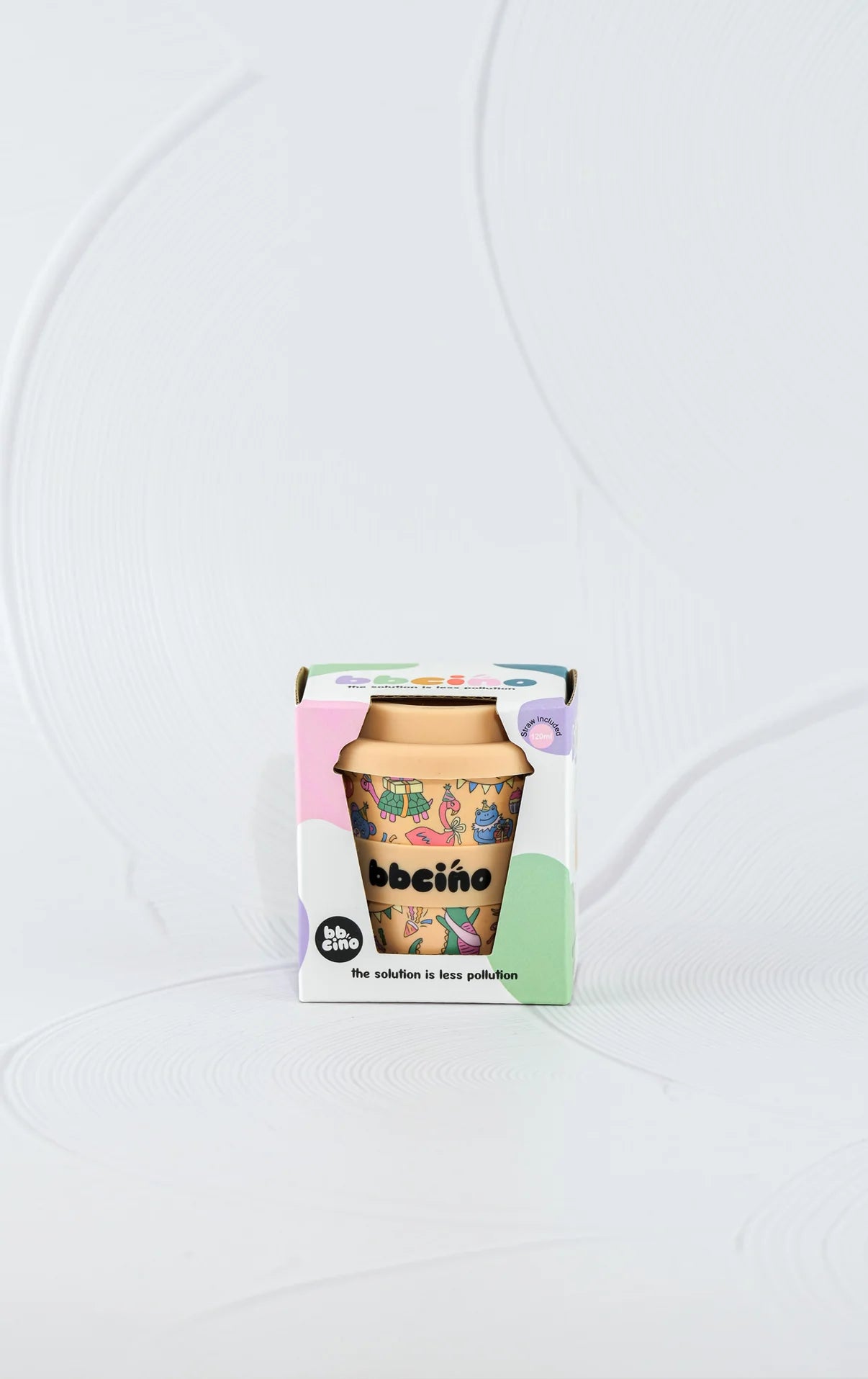 bbcino cup - party animals in orange - 120ml