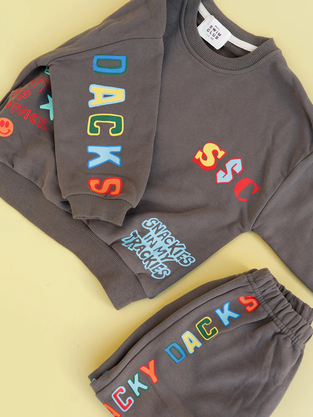 small swim club tracky dacks set - blackboard