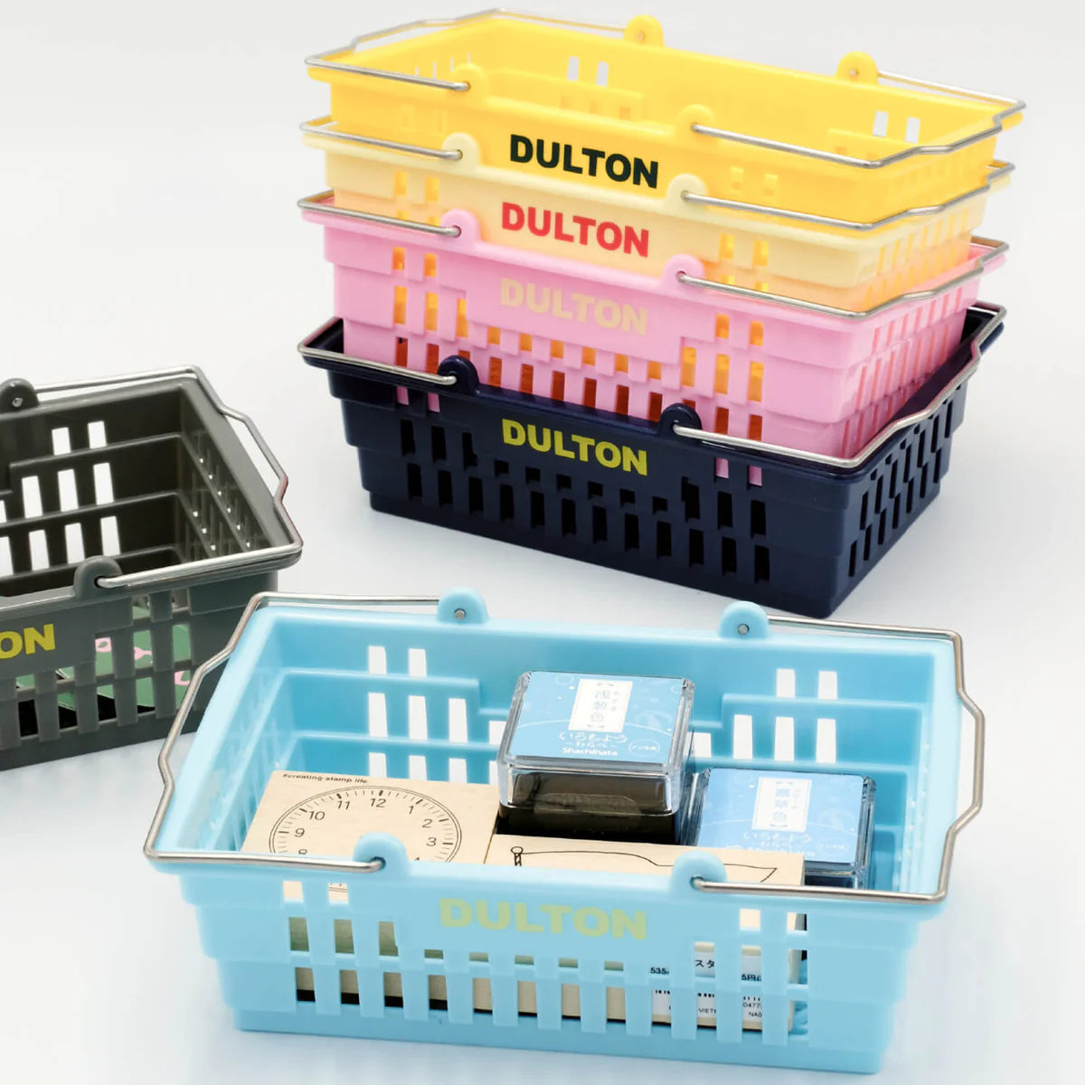 dulton mini shopping basket - yellow