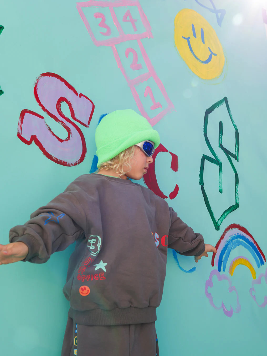 small swim club tracky dacks set - blackboard