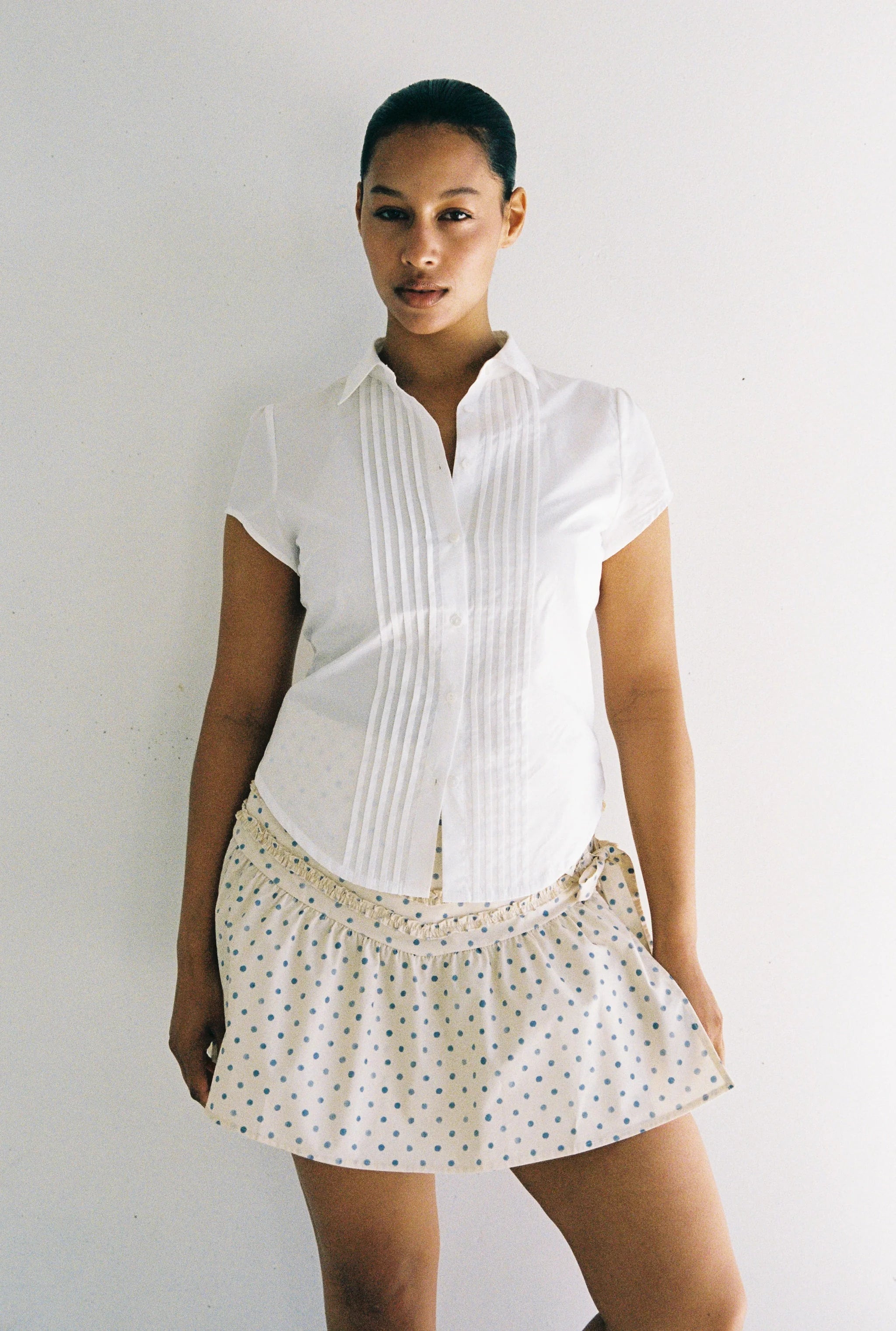 juni lina shirt - white