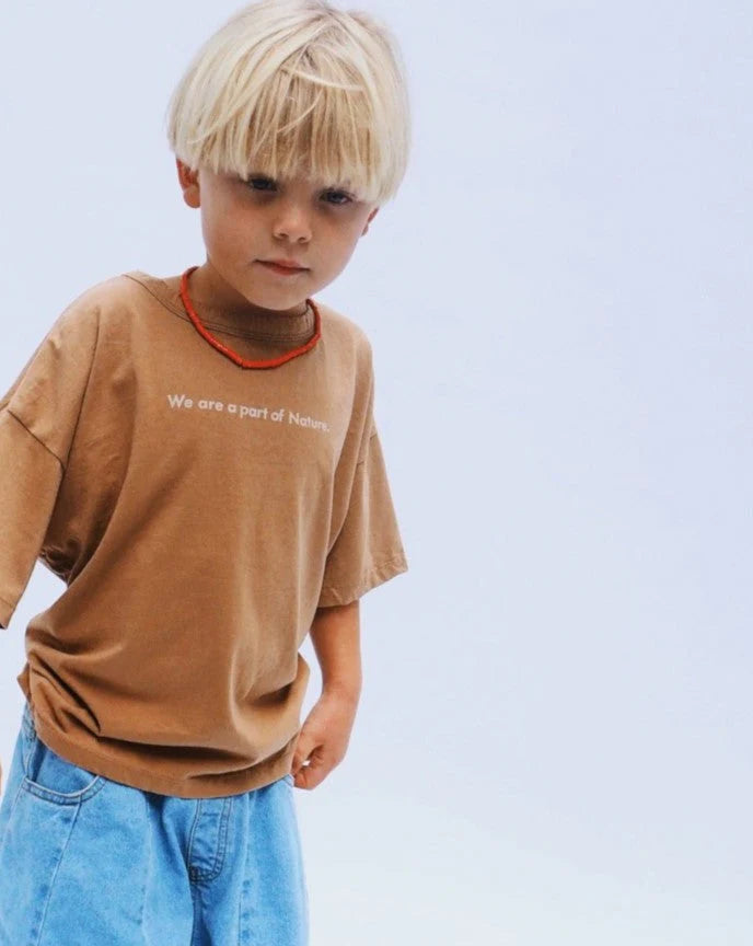 ziggy zaza we are part of nature tee - caramel - pre order