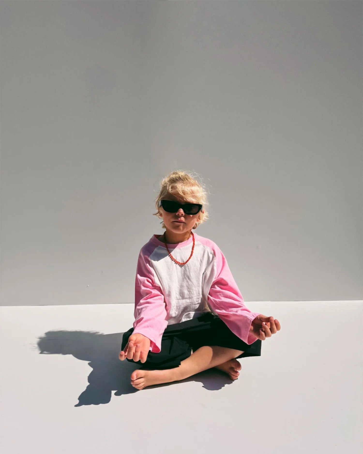 ziggy zaza echo long sleeve tee - peony pink - pre order