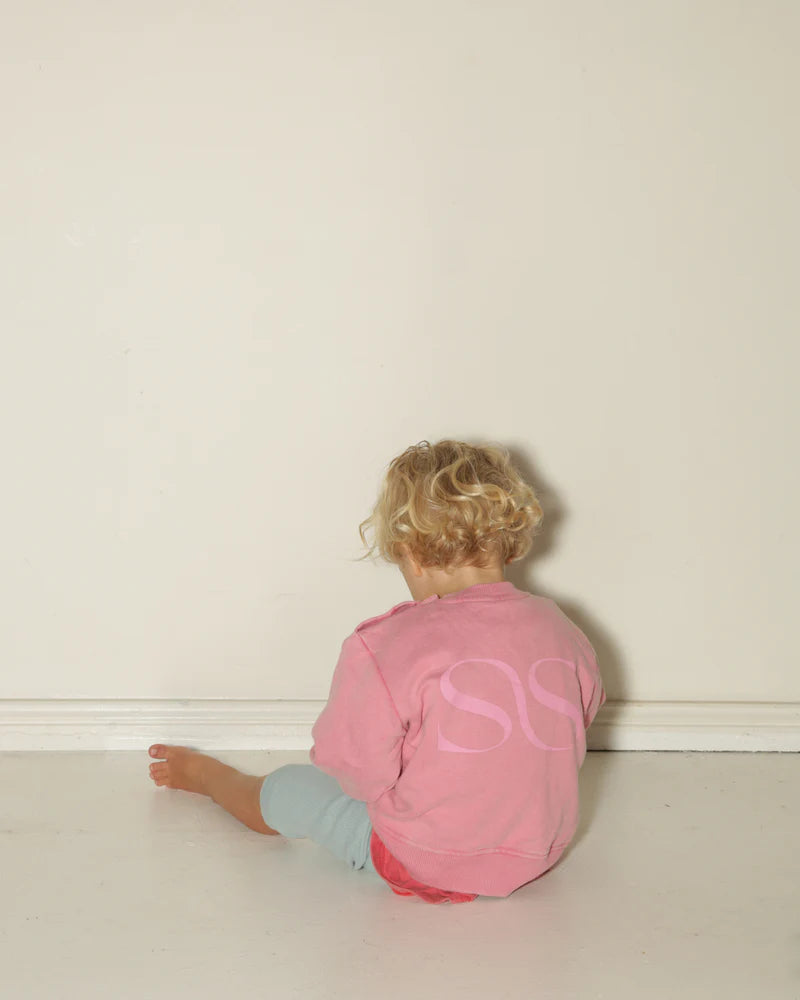summer and storm logo baby sweatshirt - pink - pre order