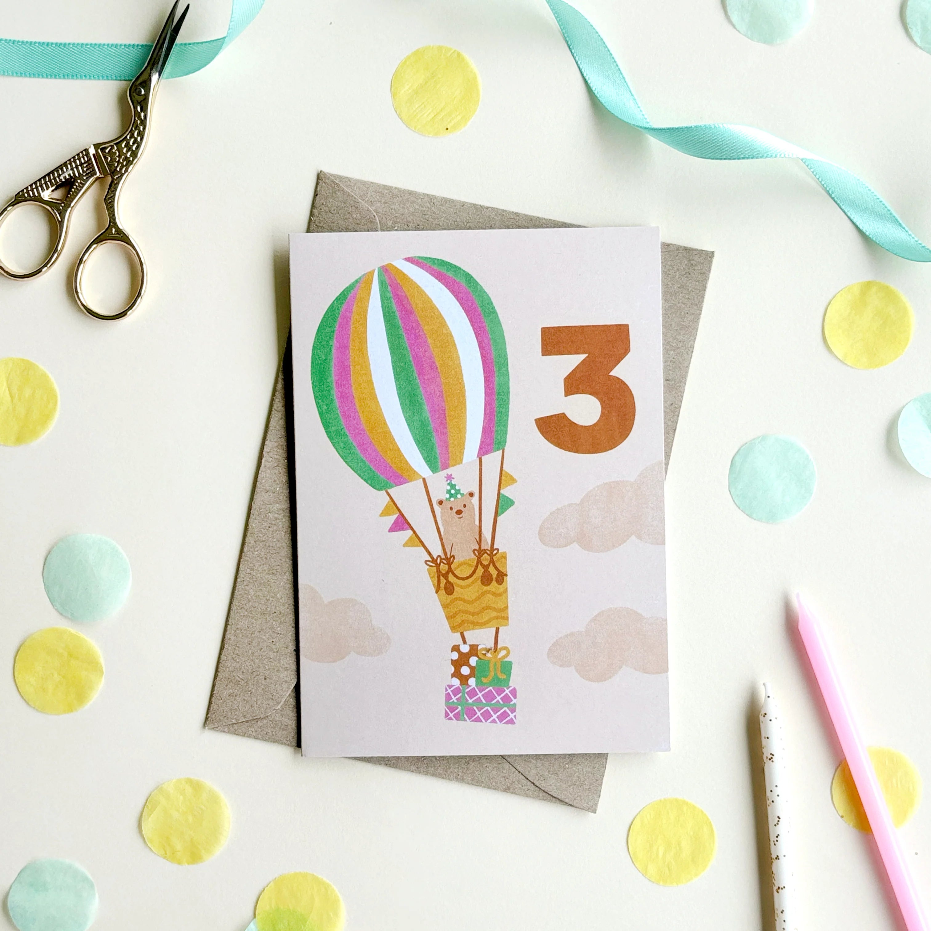 lauren sissons birthday card - age 3