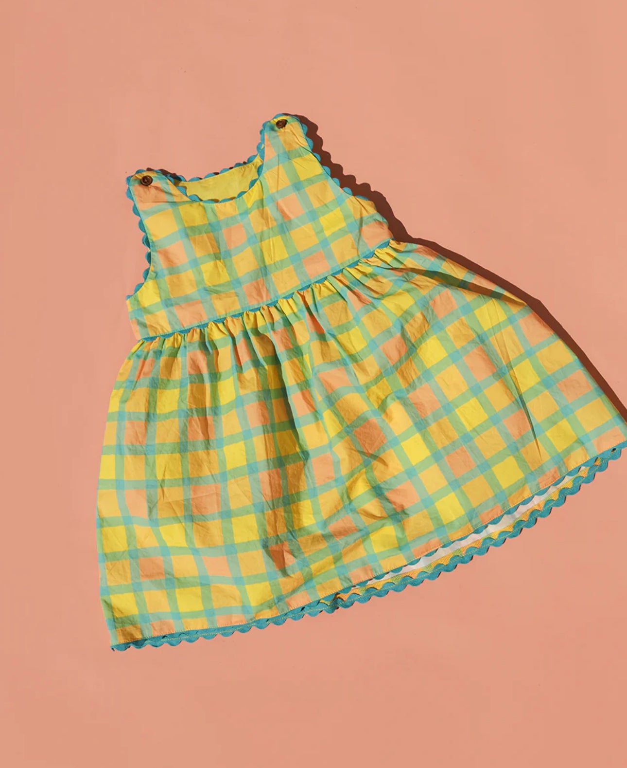small swim club checkered picnic dress