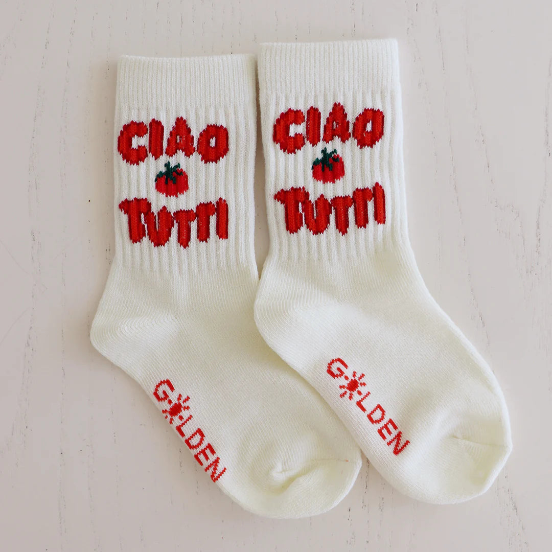 golden children ciao tutti socks - cream