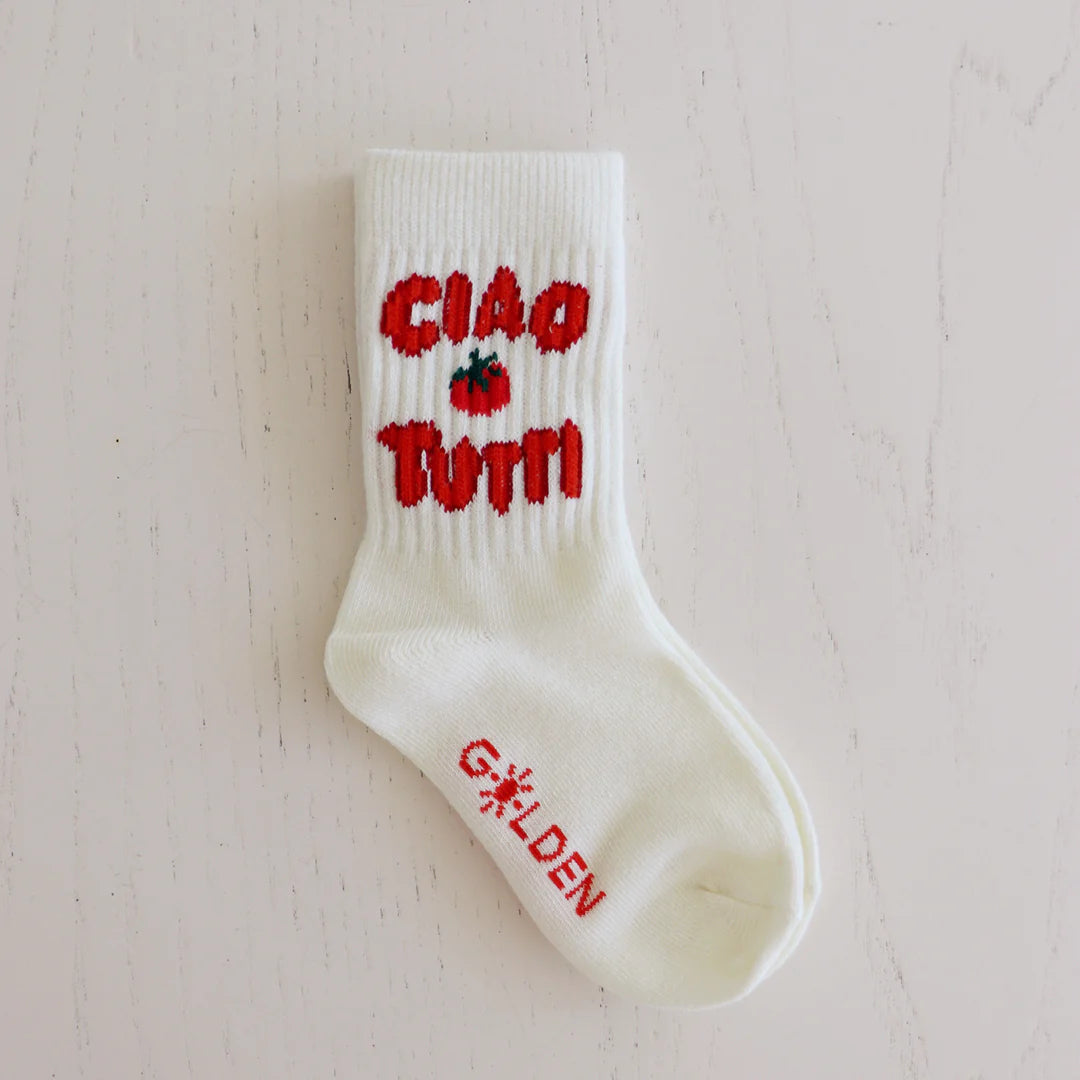 golden children ciao tutti socks - cream