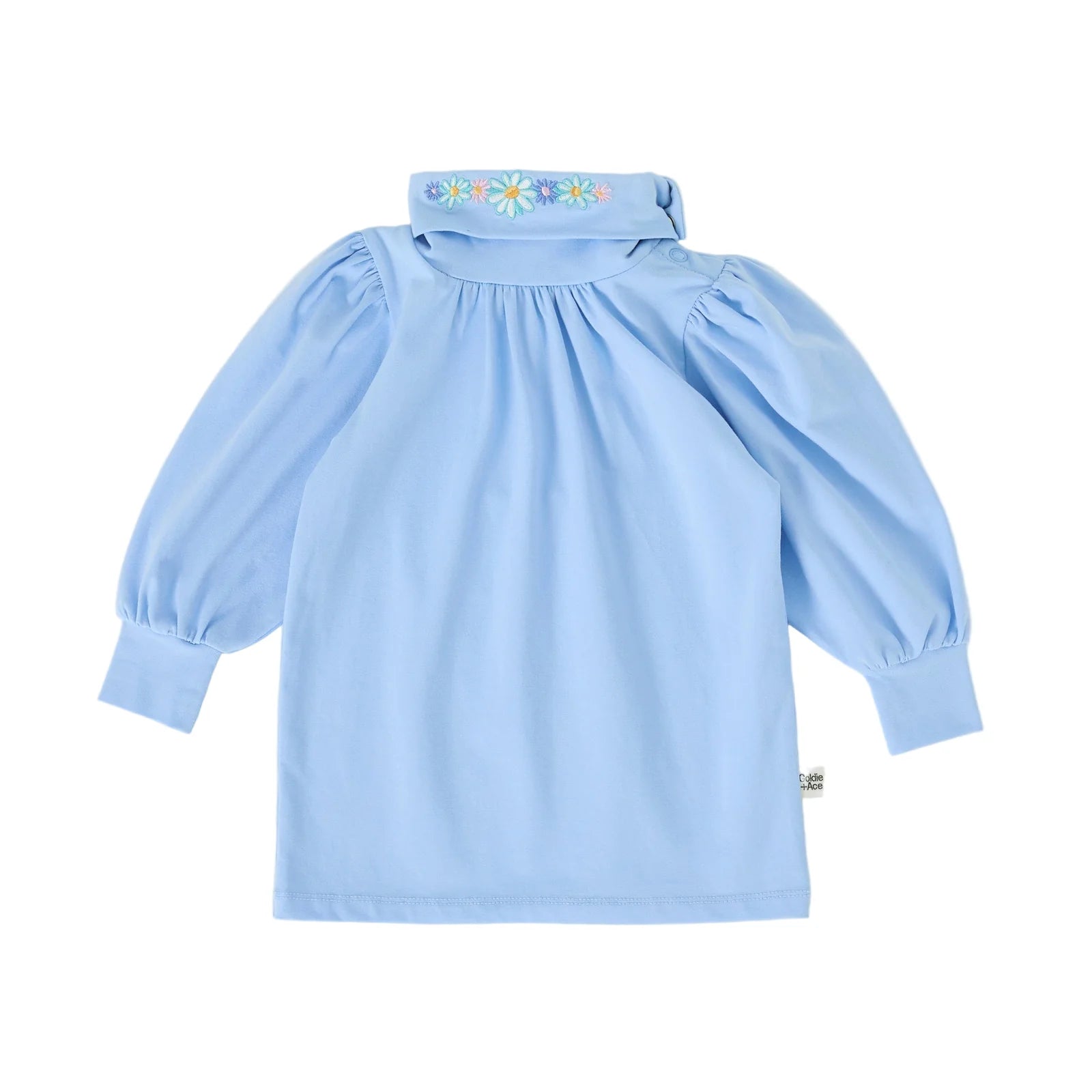 goldie + ace sophia embroidered puff sleeve skivvy