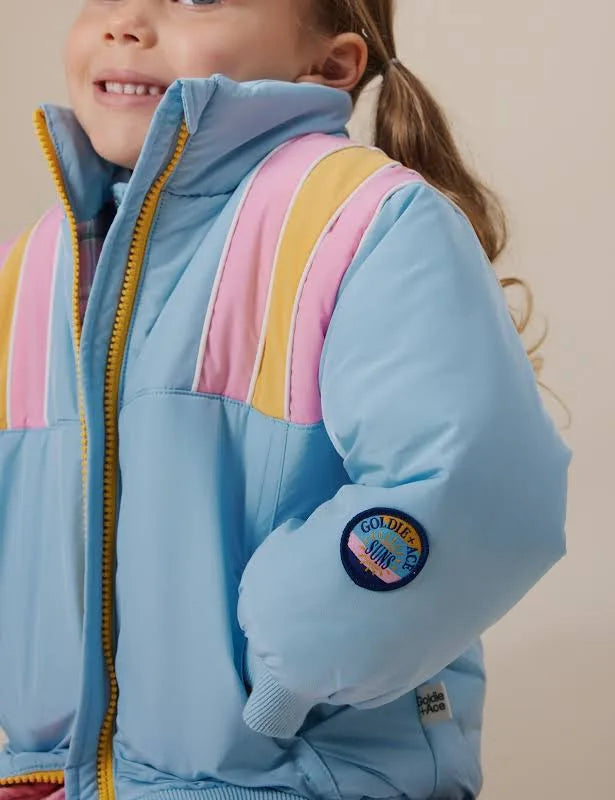goldie + ace jordan jacket - sky blue / pink