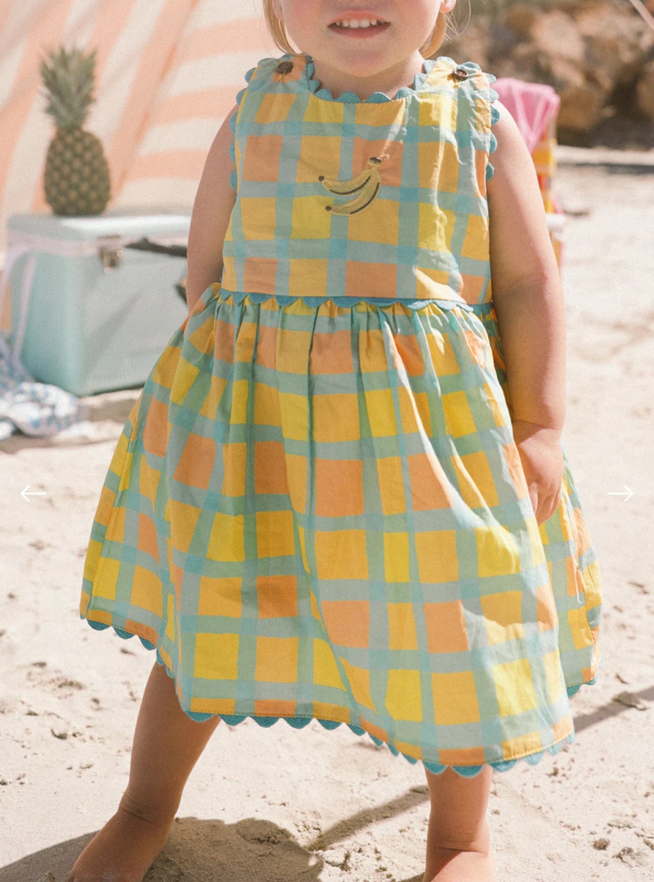 small swim club checkered picnic dress