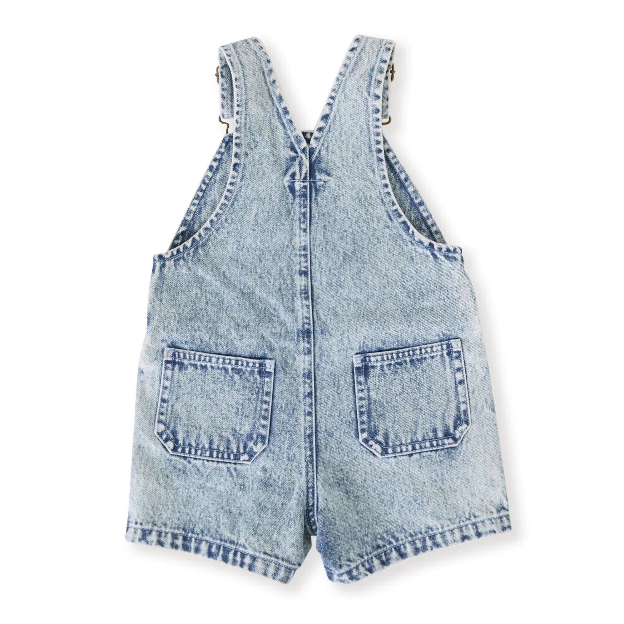 goldie + ace burton vintage washed denim overalls - light denim