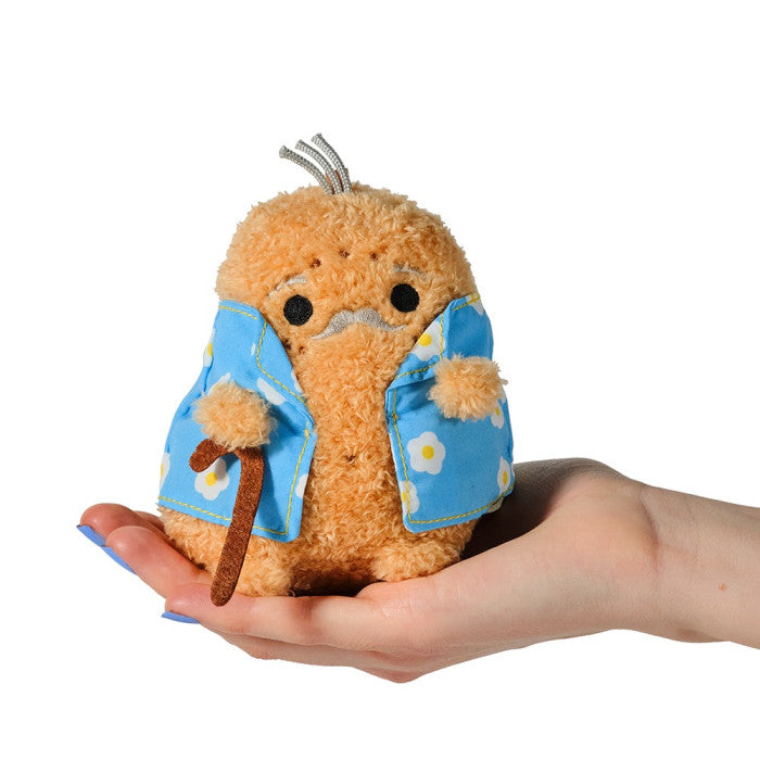 noodoll vacay grandpa ricespud mini sitting plush toy
