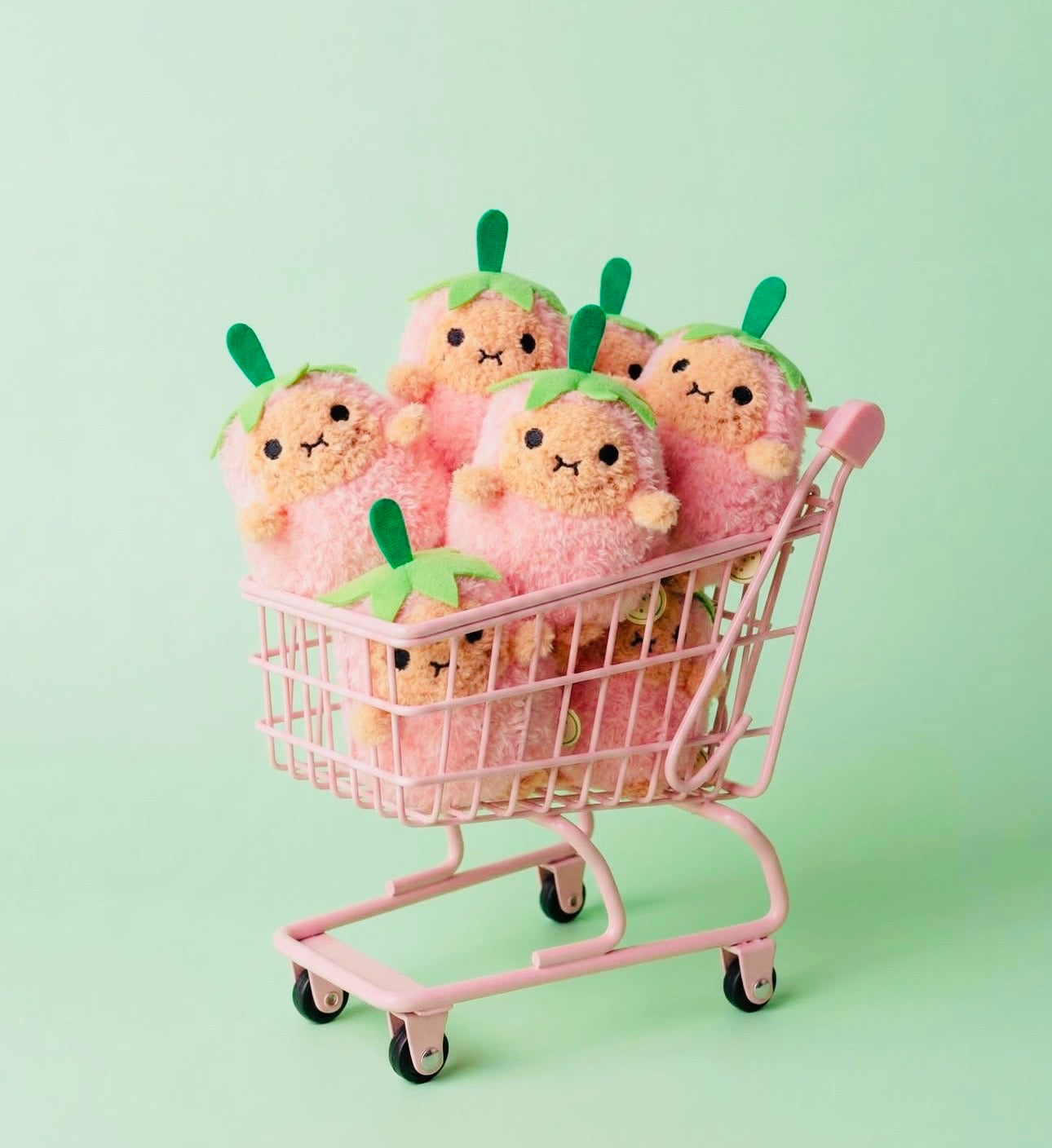 noodoll ricespud mini plush toy - strawberry