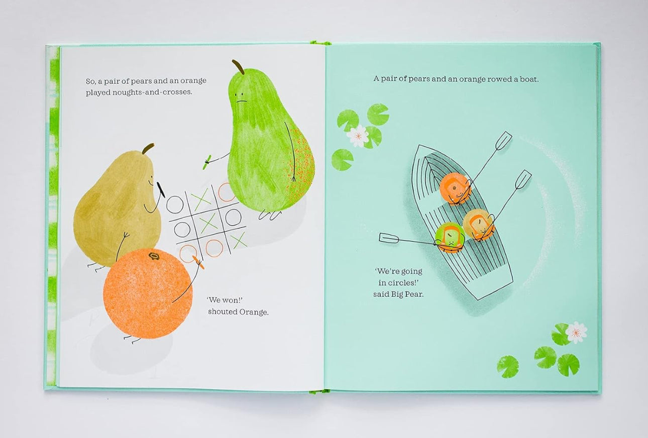 book - a pair of pears and an orange