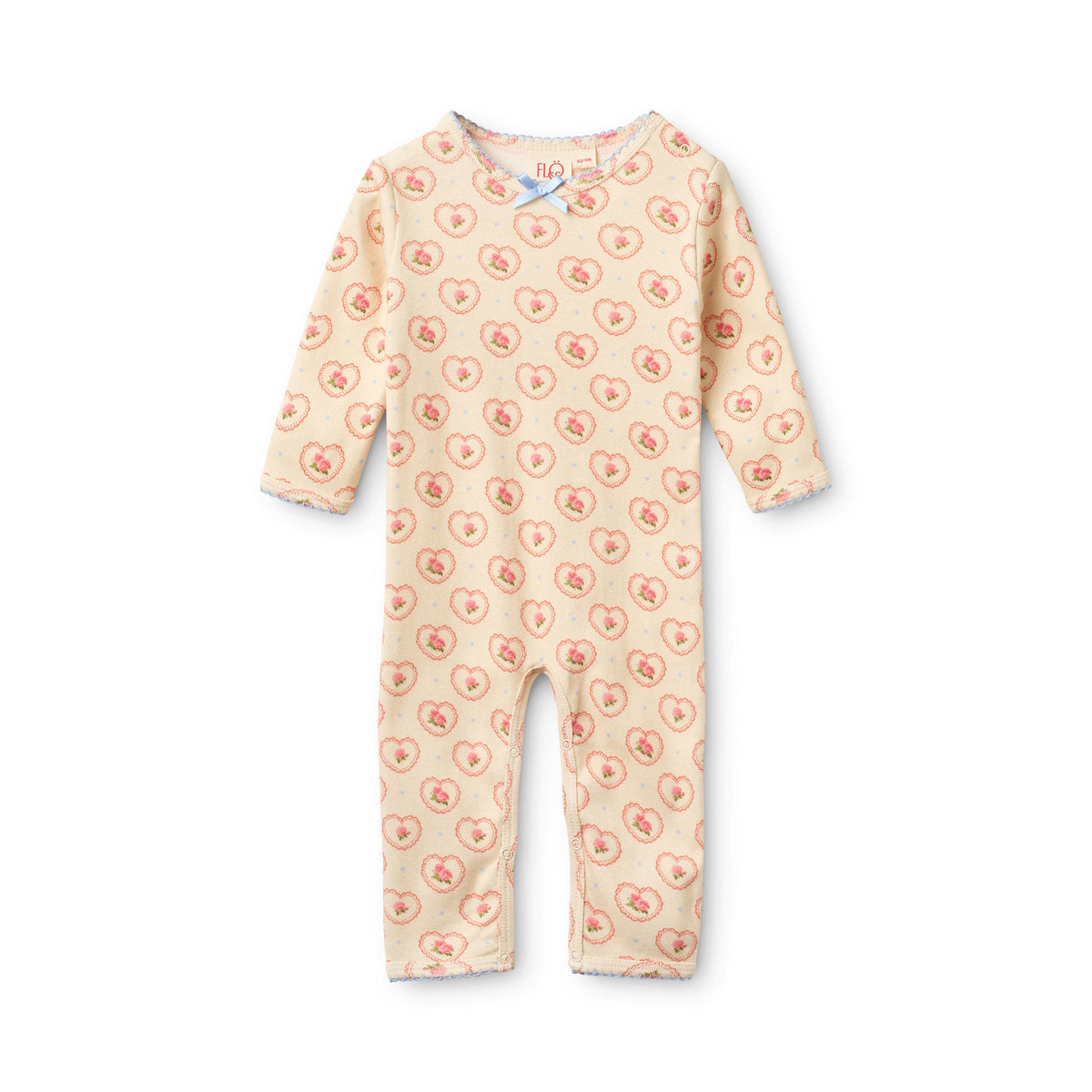 flöss fresa onesie - rosy heart