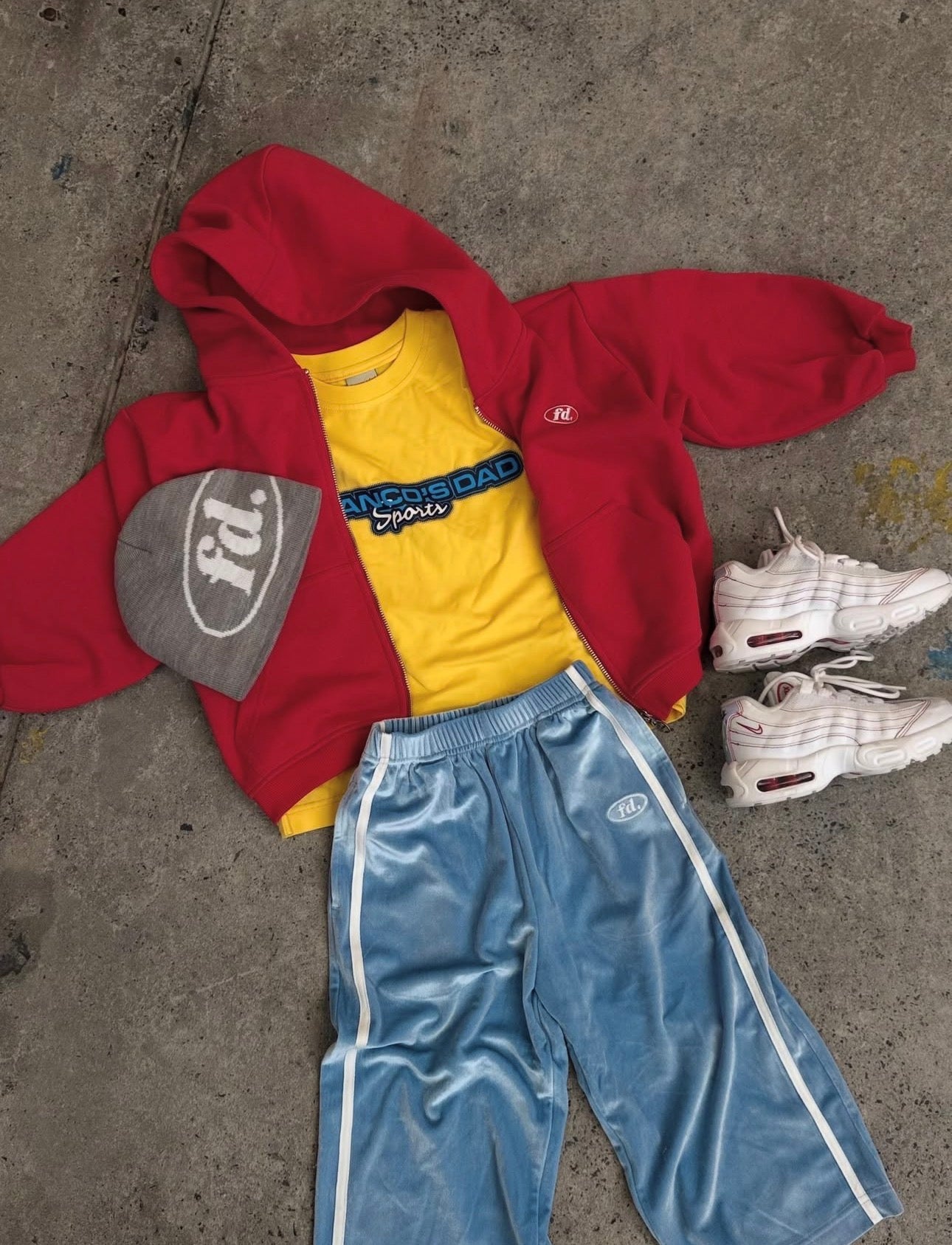franco's dad velour pants - sky blue (pre order)