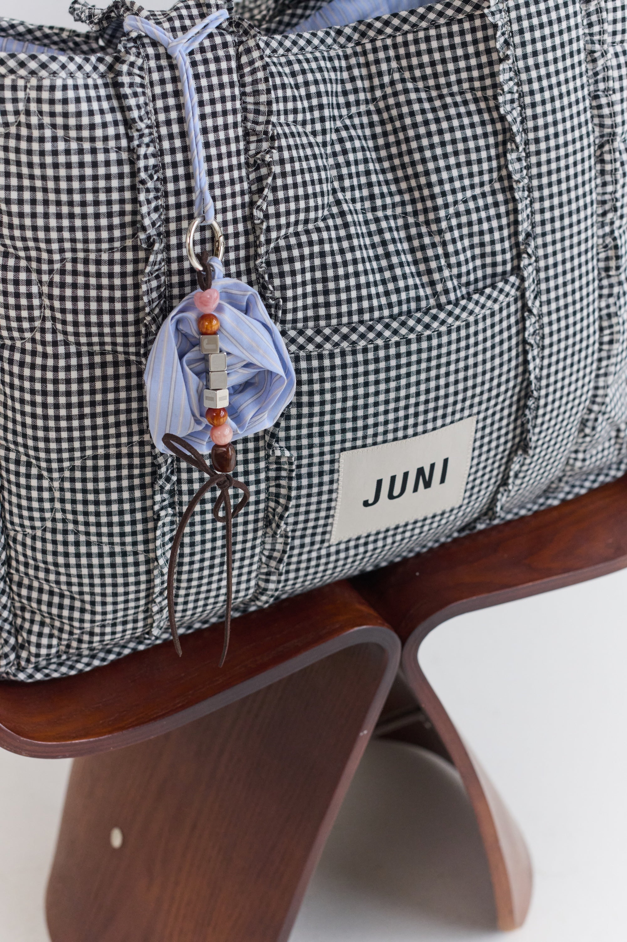 juni rose bag charm