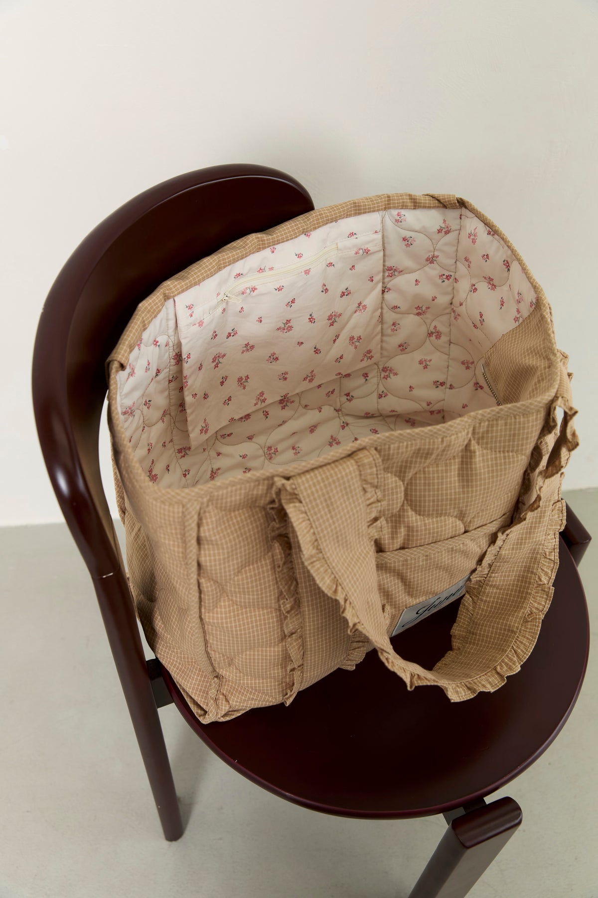 juni the everything bag 2.0 - wheat check