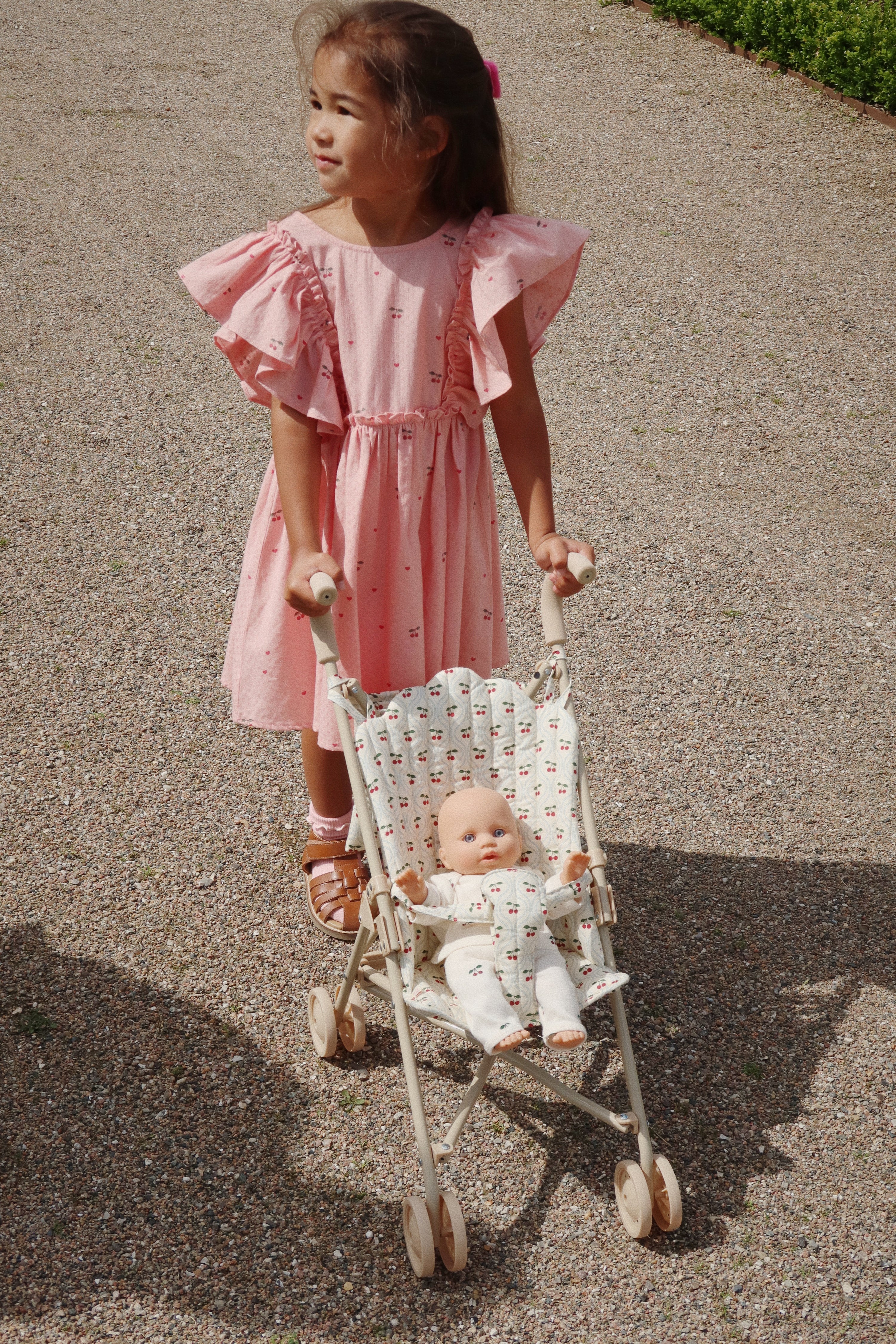 konges slojd doll stroller - cherry motif