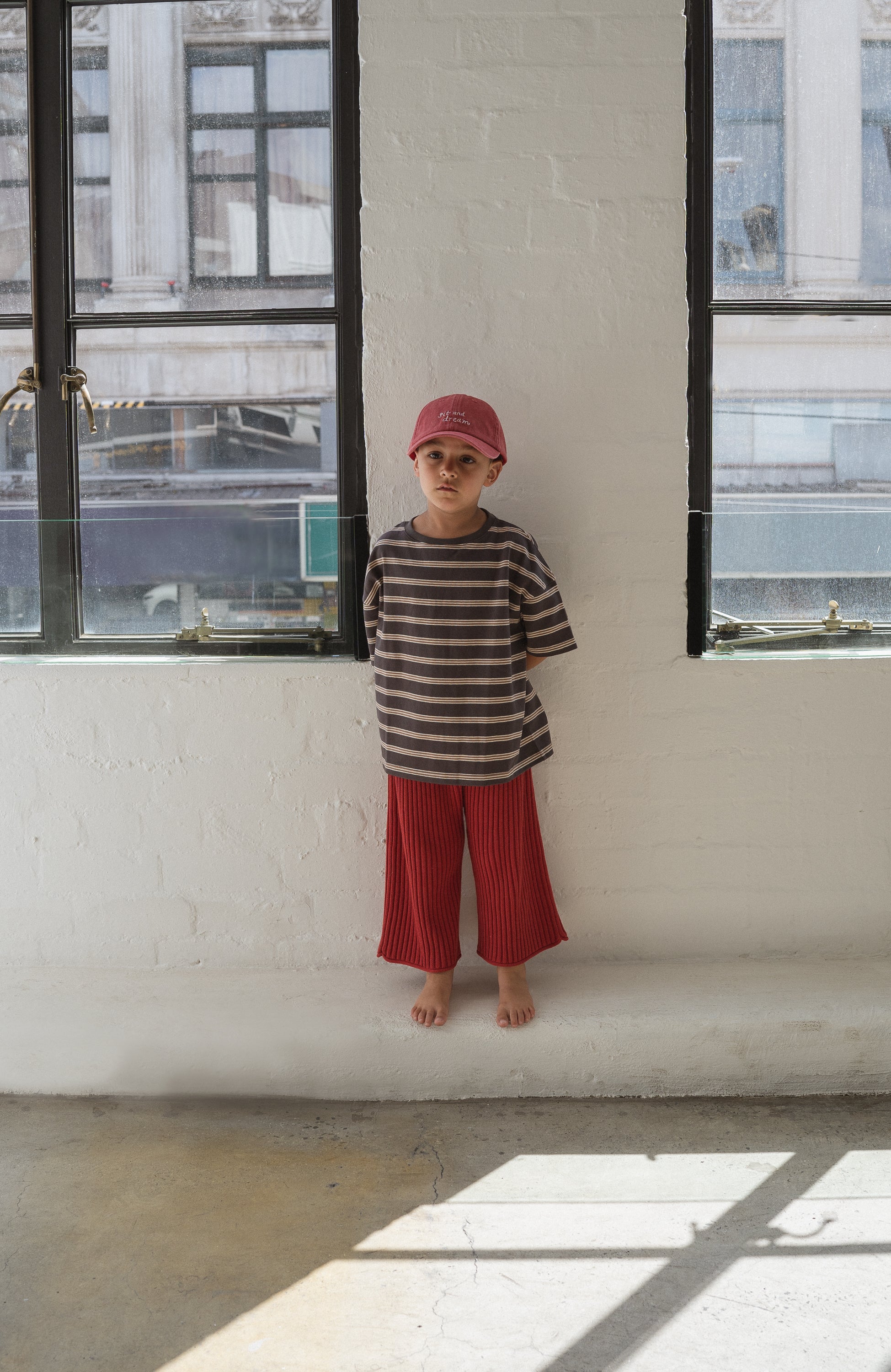 illoura the label essential knit pants - chilli