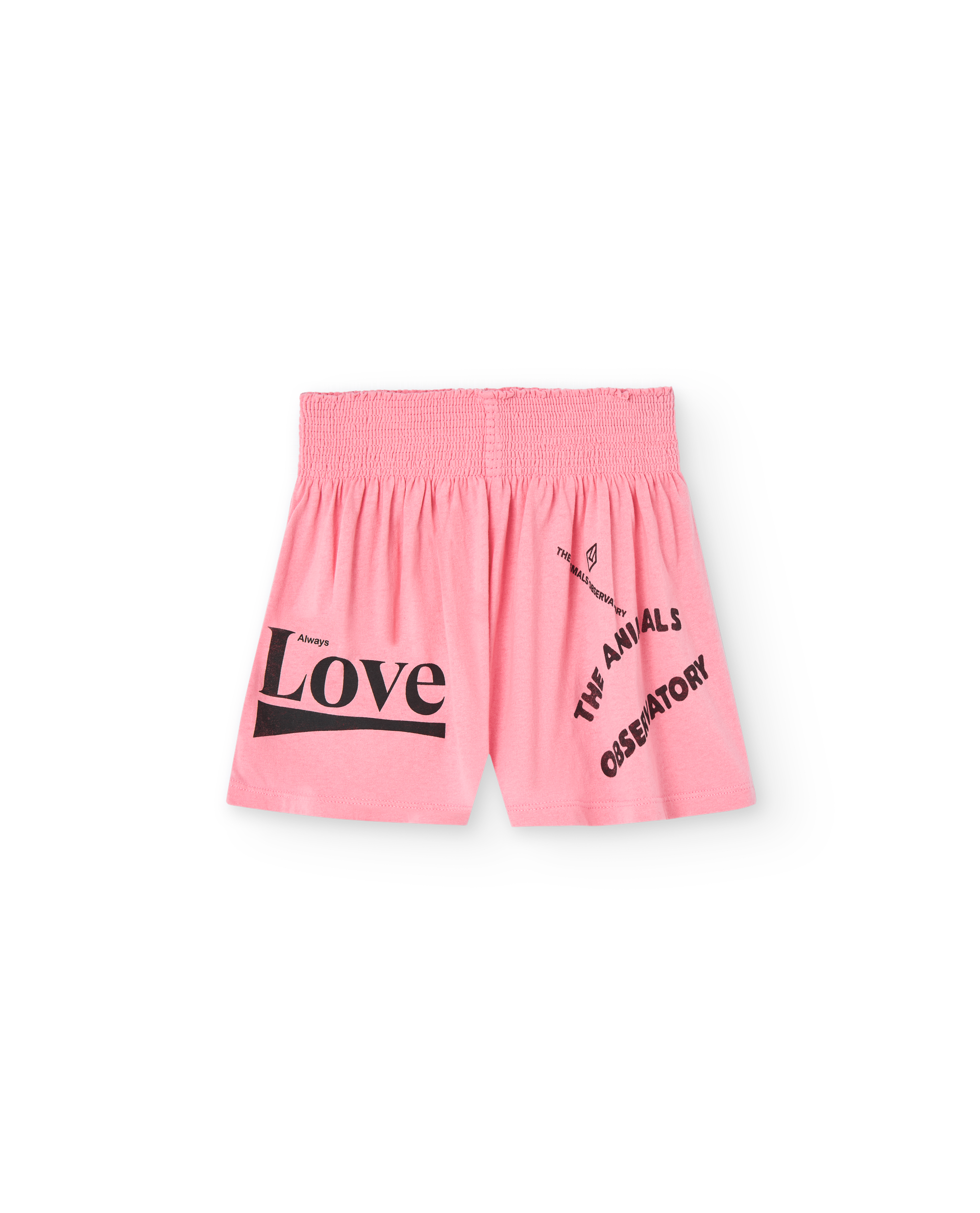 the animals observatory pink love ostrich kids shorts