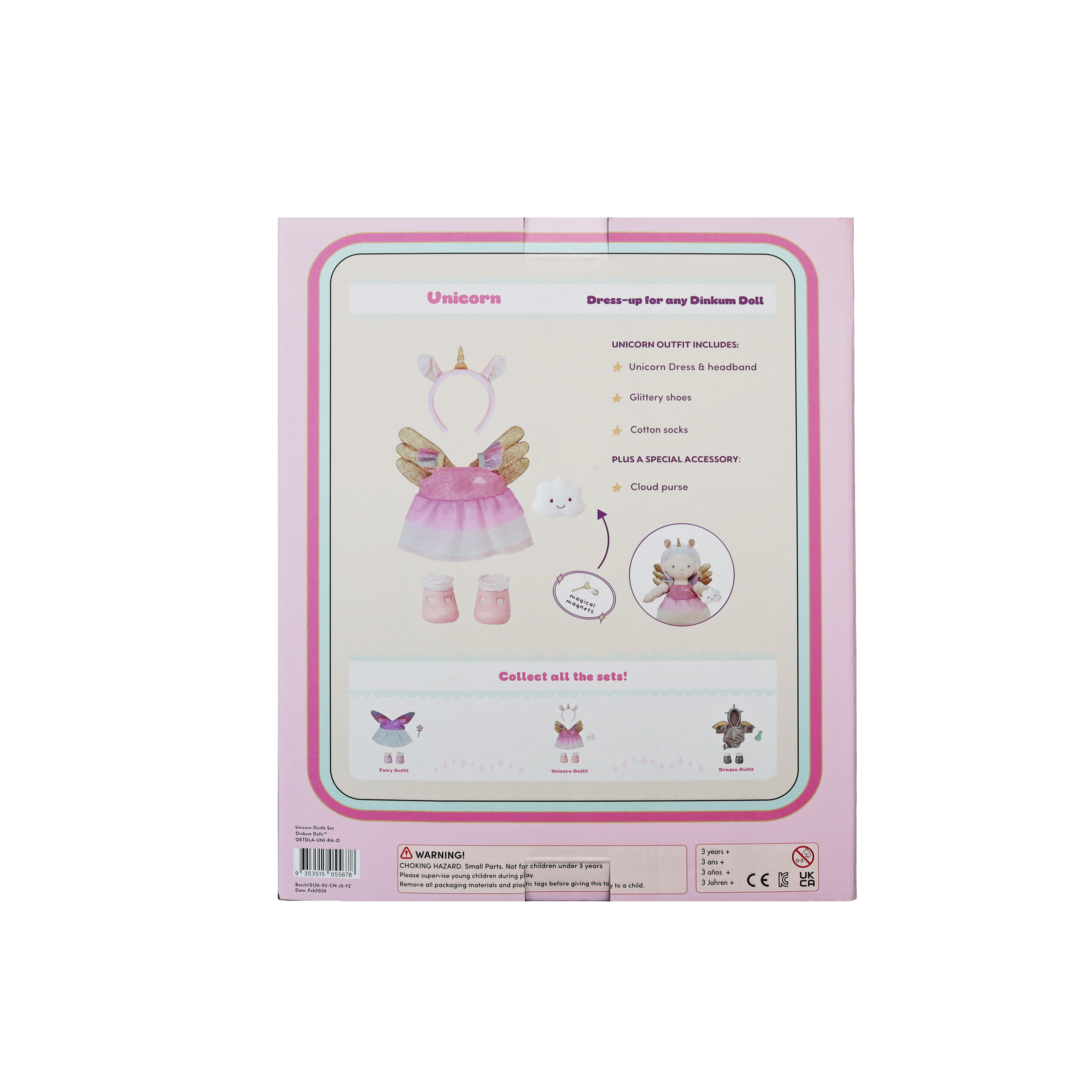 olli ella dinkum doll unicorn outfit