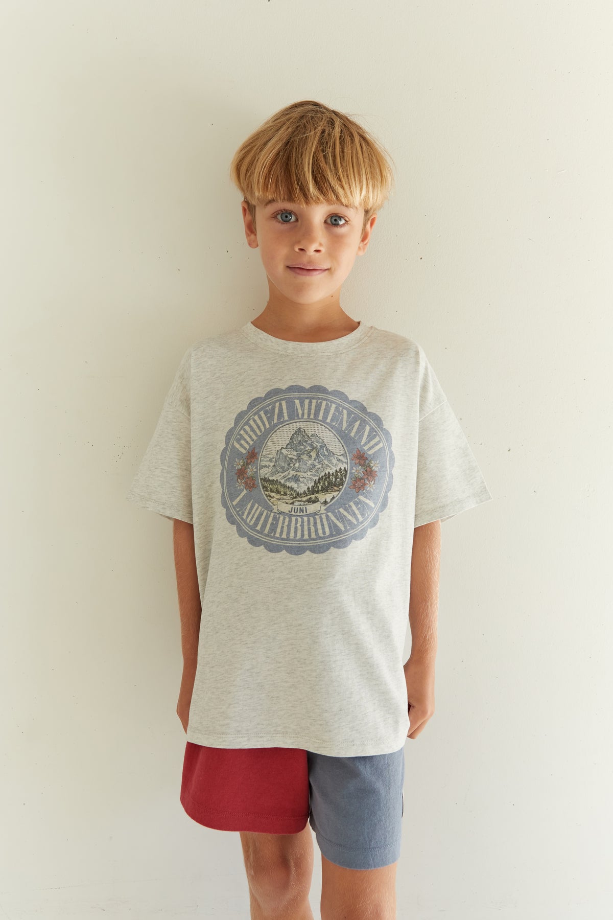 juni jnr alpine tee - grey marle
