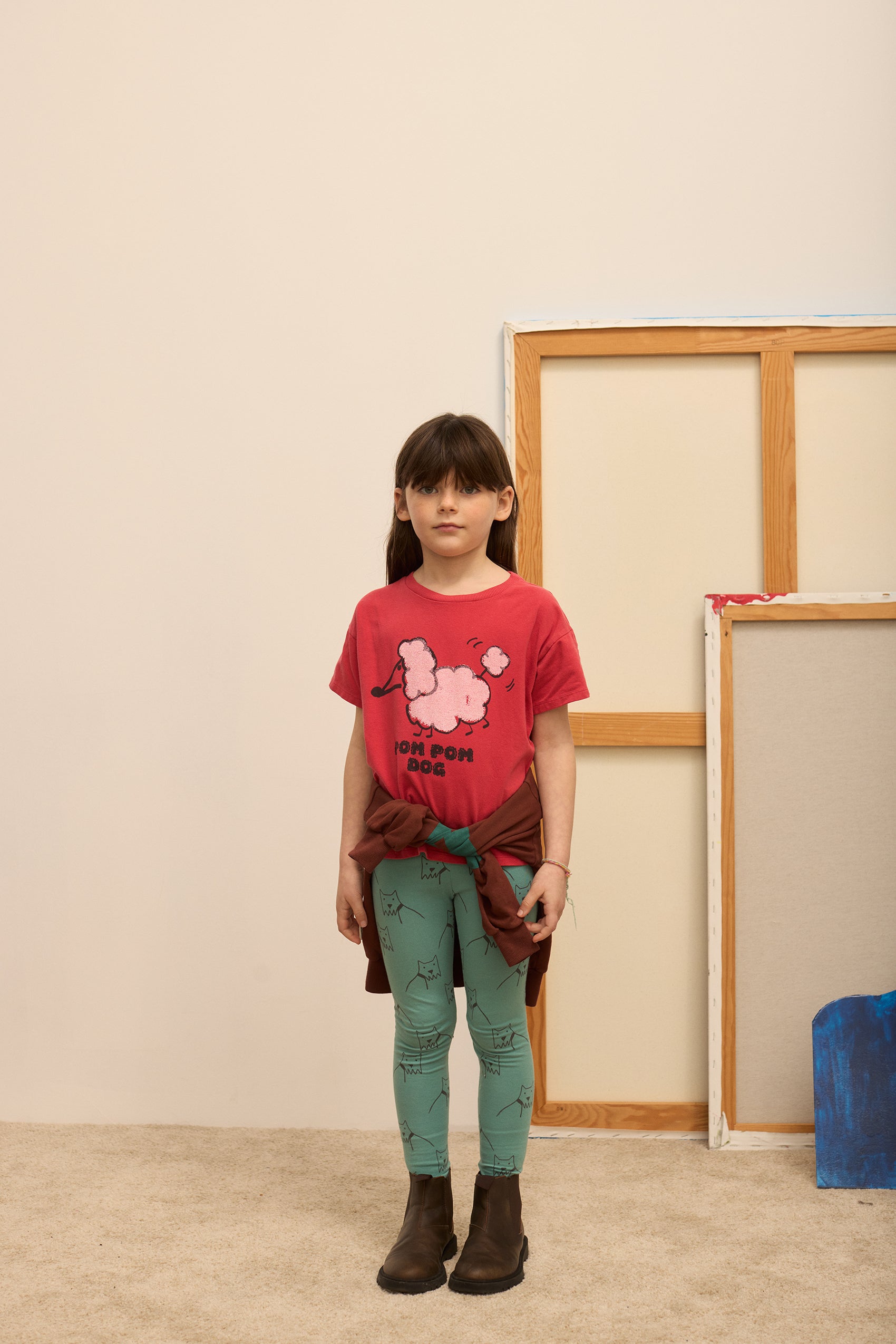 weekend house kids pom pom dog t-shirt