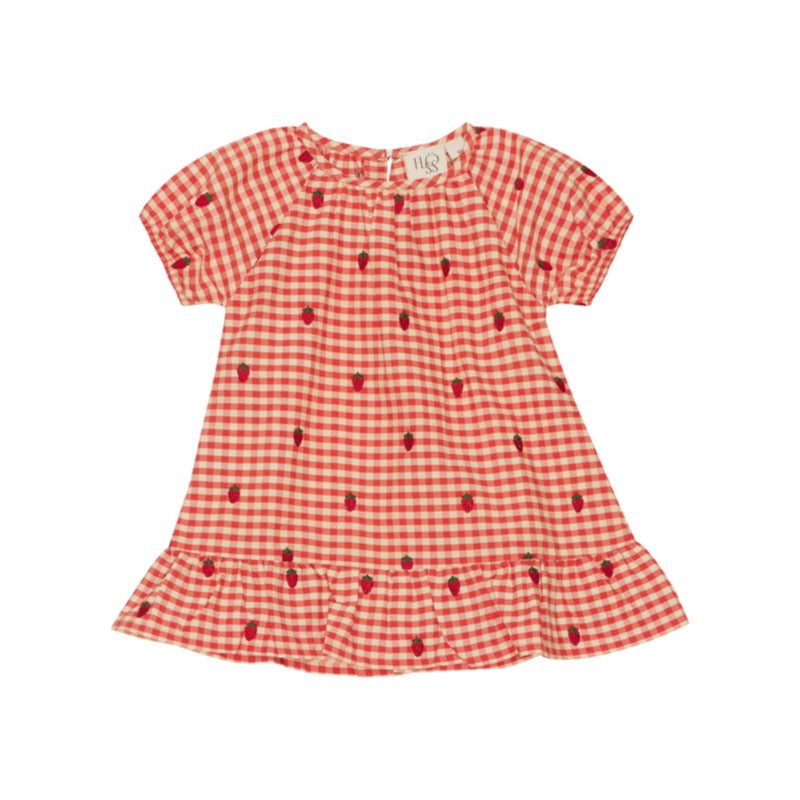 flöss sofia molly ss dress - berry gingham