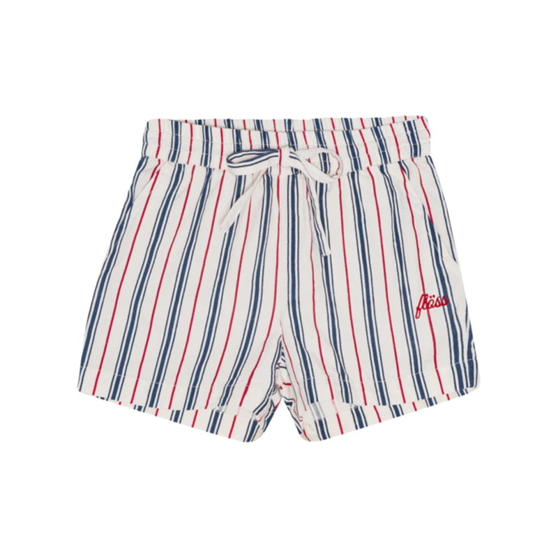 flöss miles shorts - red / blue stripe