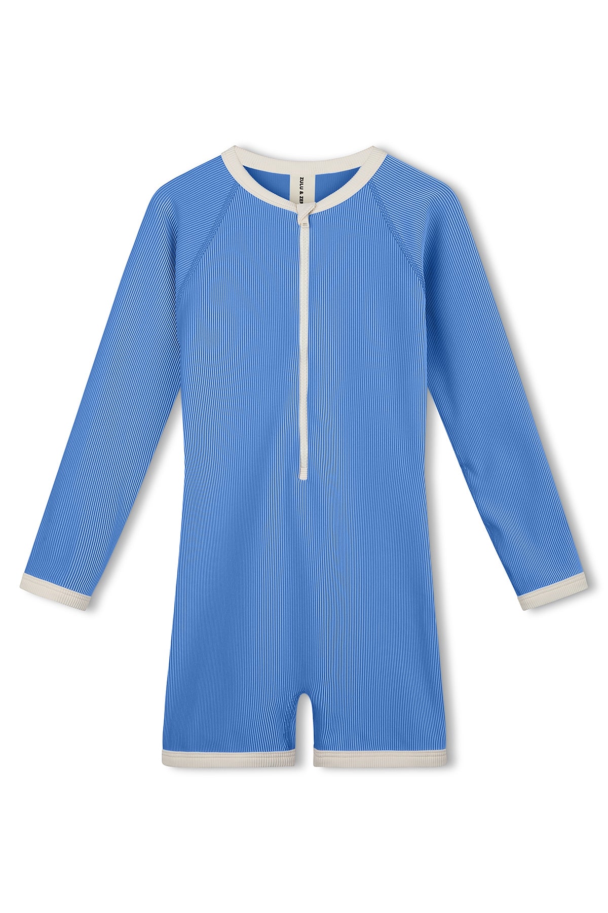 zulu & zephyr mini stripe rib surf suit - sky blue