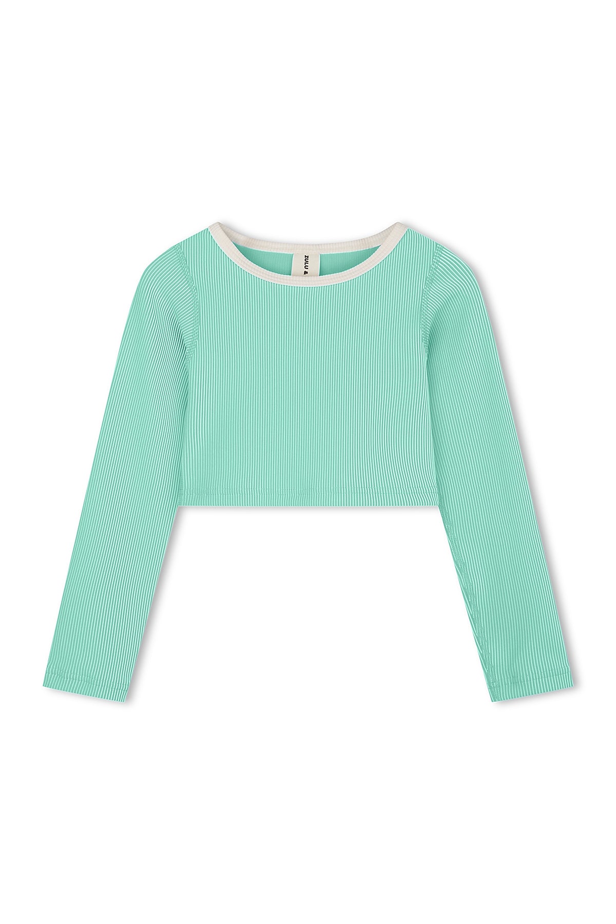 zulu & zephyr mini stripe crop rashie - aqua