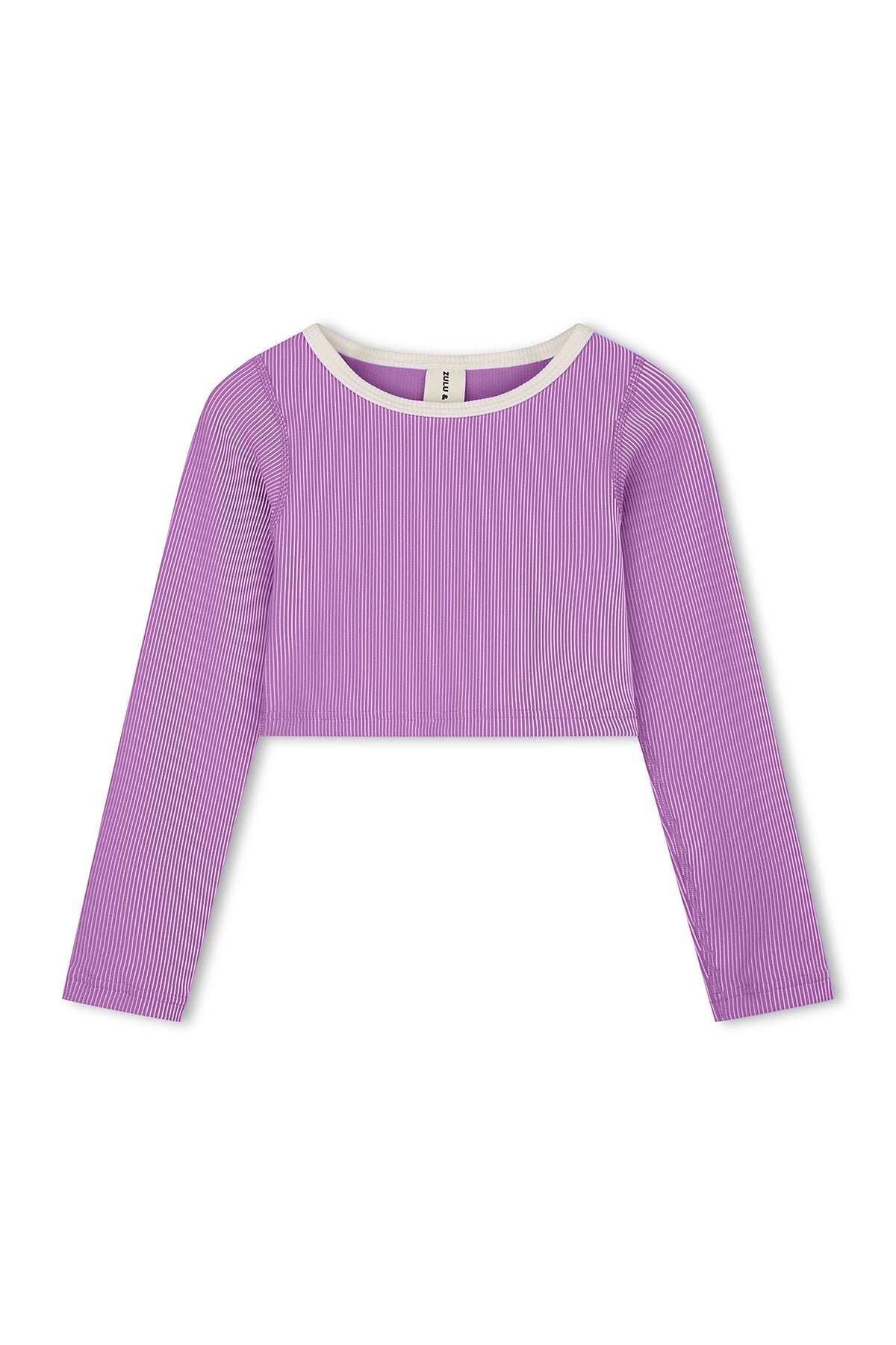 zulu & zephyr mini stripe crop rashie - lilac