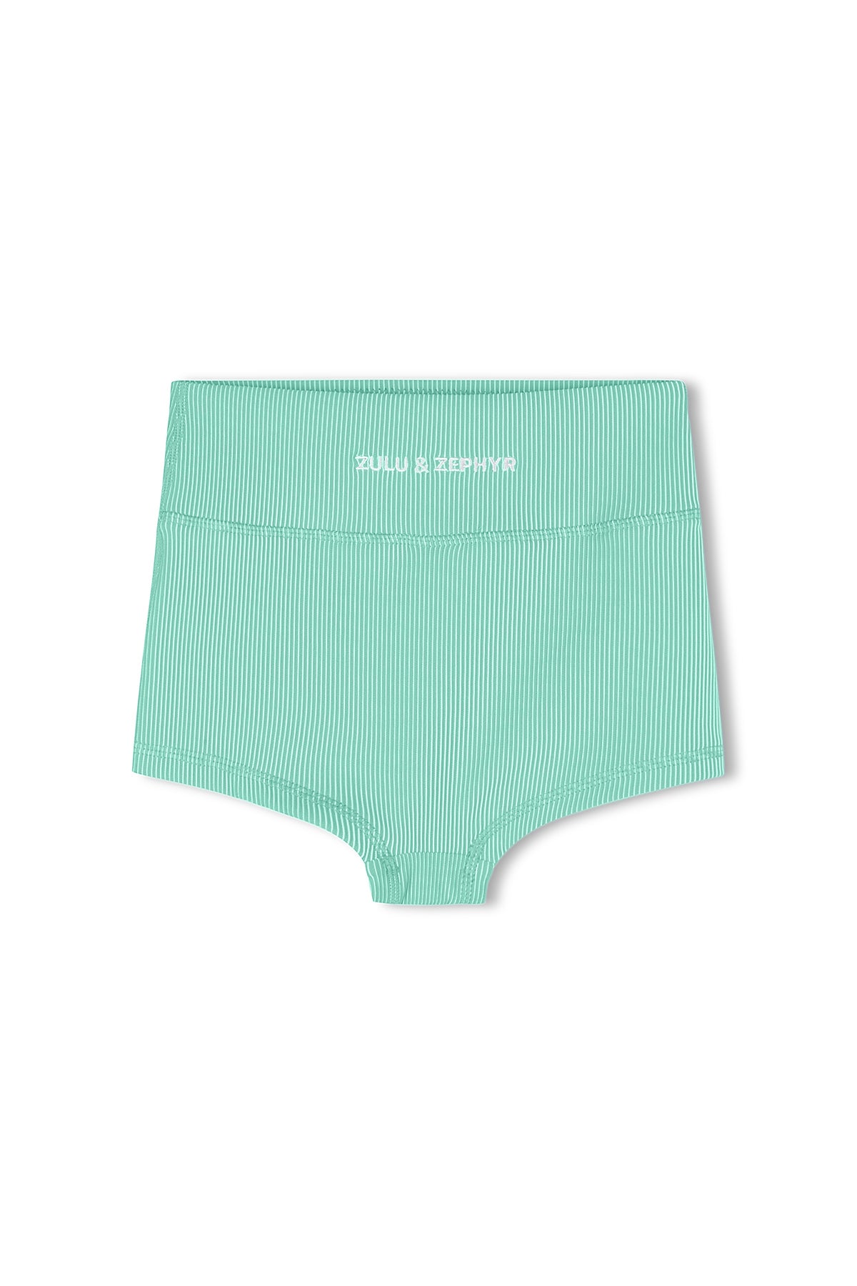 zulu & zephyr mini stripe boy short - aqua