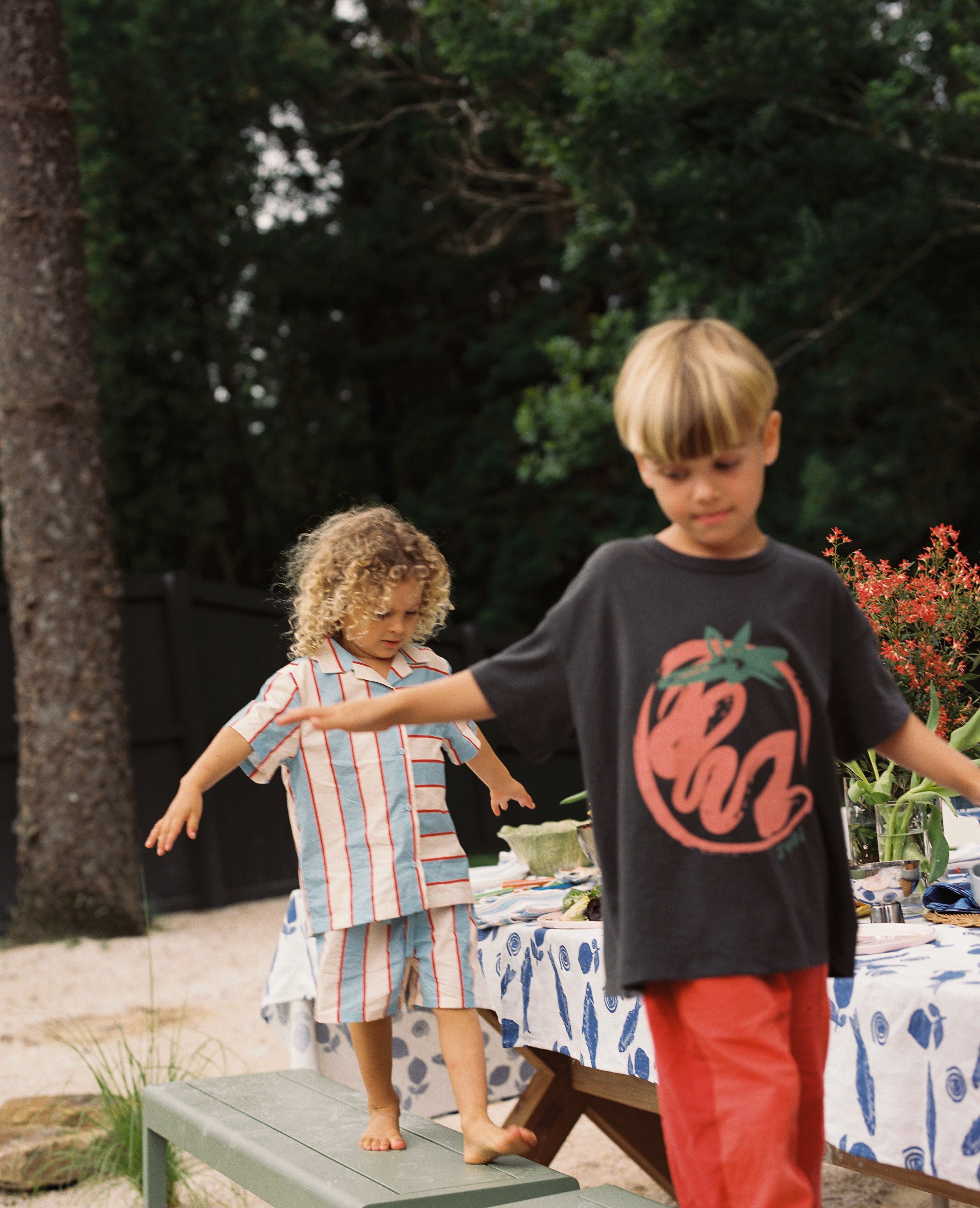 juni jnr bowie shorts - holiday stripe