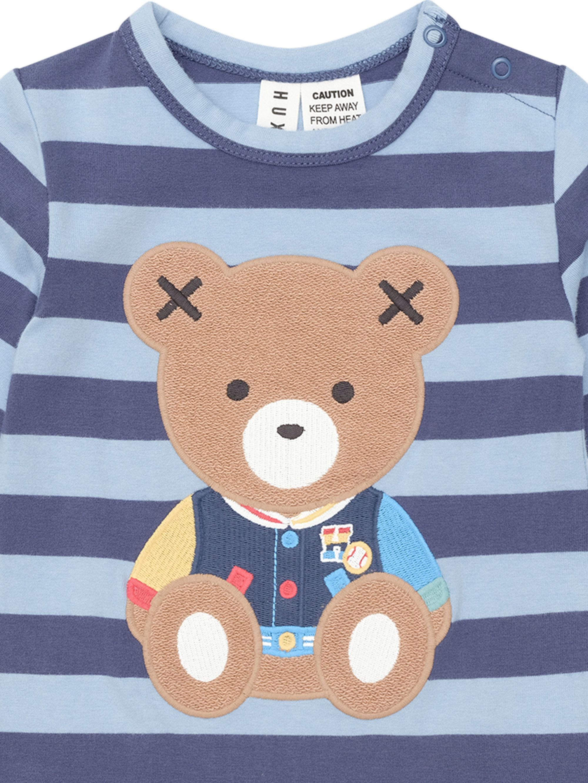 huxbaby college hux blue stripe romper