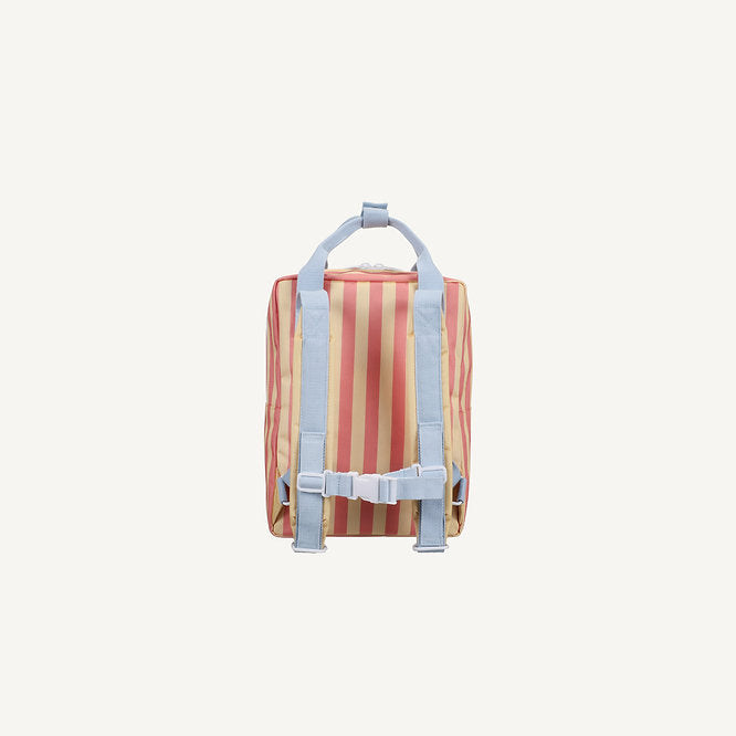 sticky lemon medium envelope backpack - pink stripe