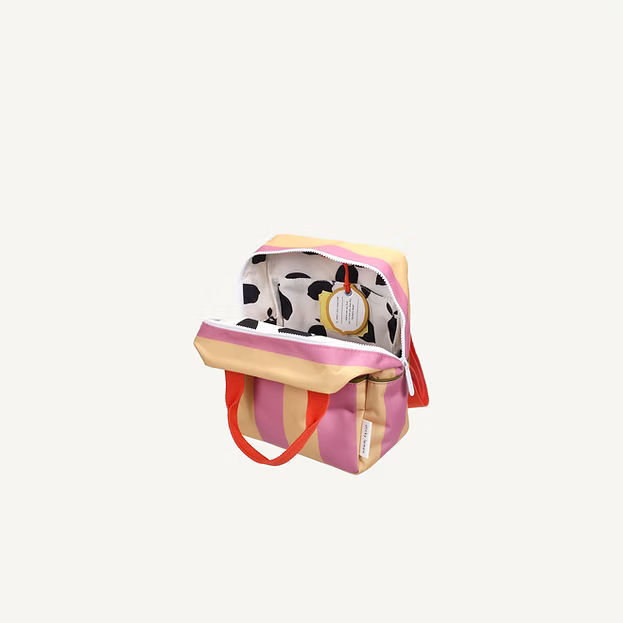 sticky lemon small backpack - striped red rosebay + apple grub