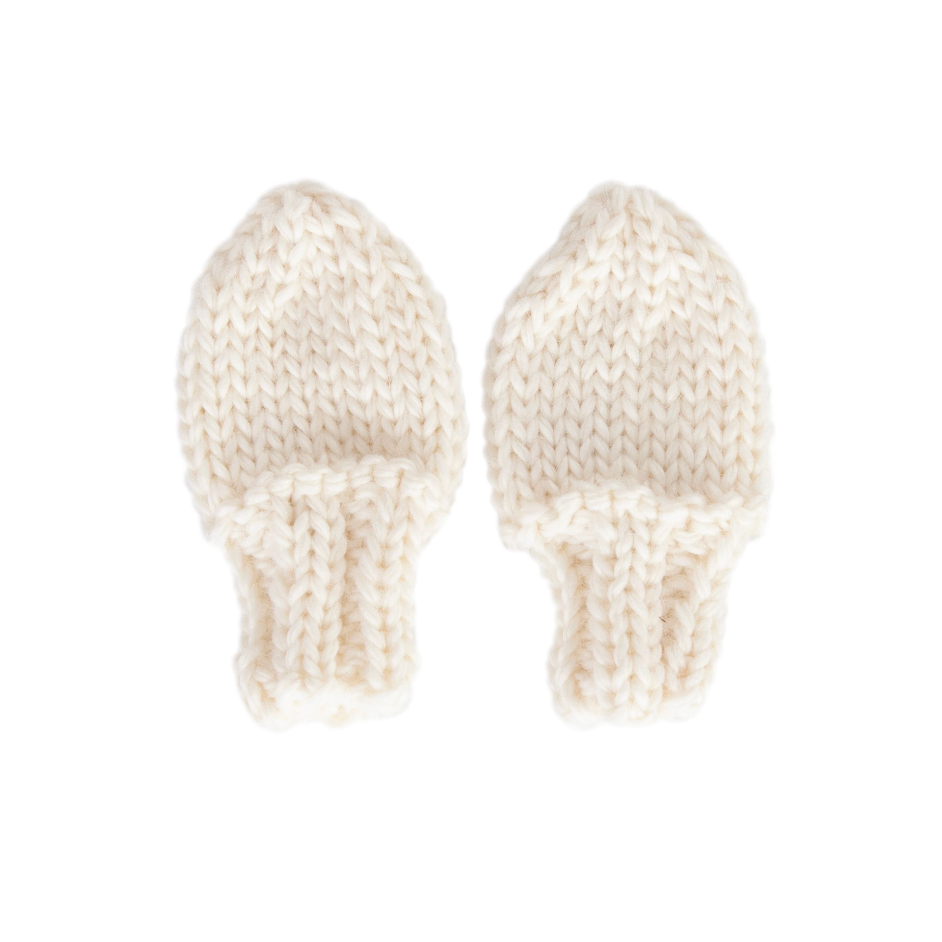 acorn kids cottontail baby mittens - cream