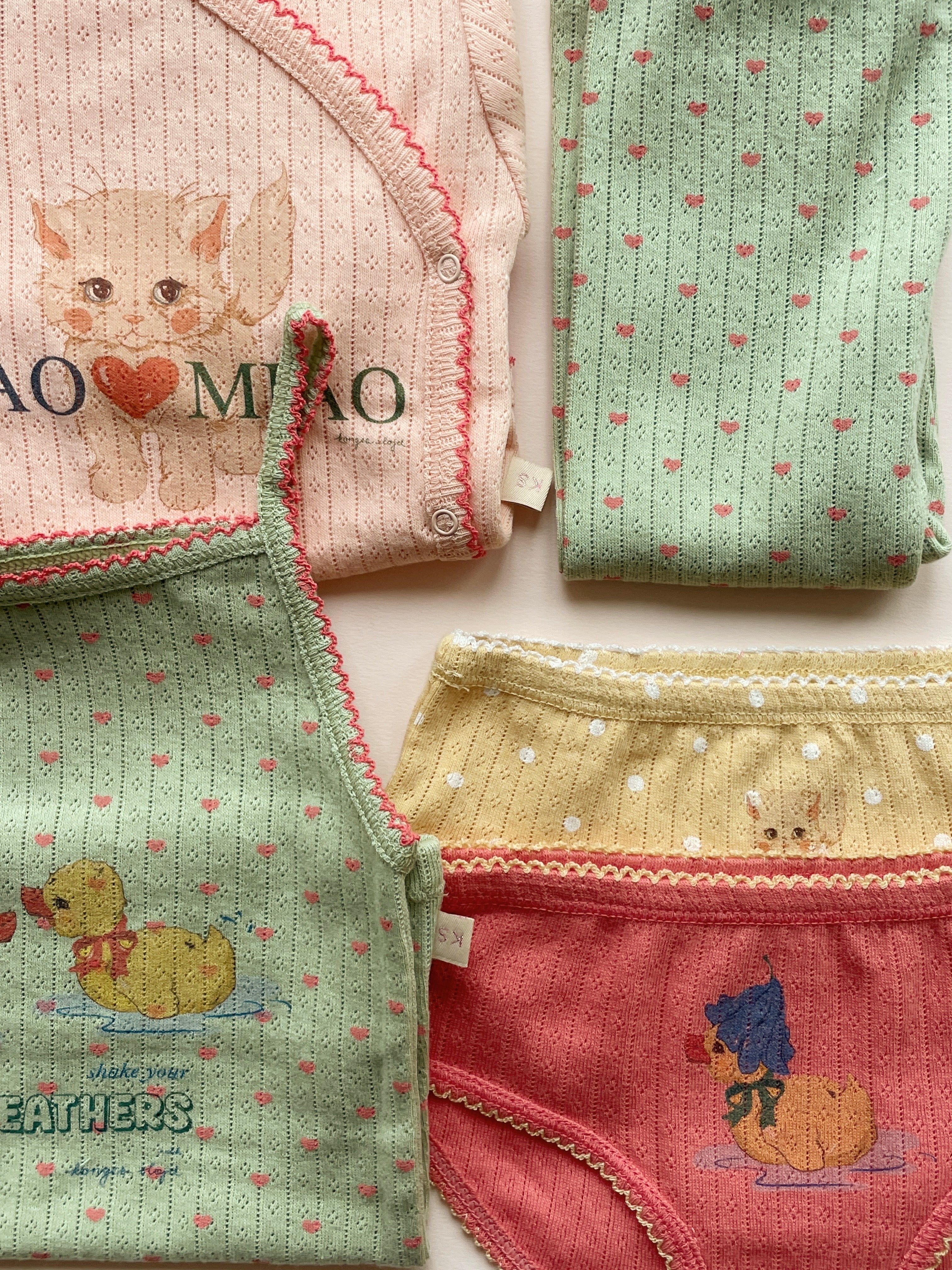 konges slojd minnie underwear gots set - coeur lint (pre order)