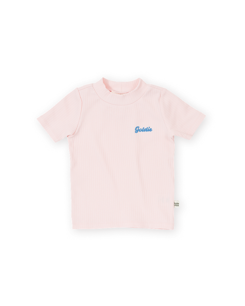 goldie + ace rib t shirt - pink