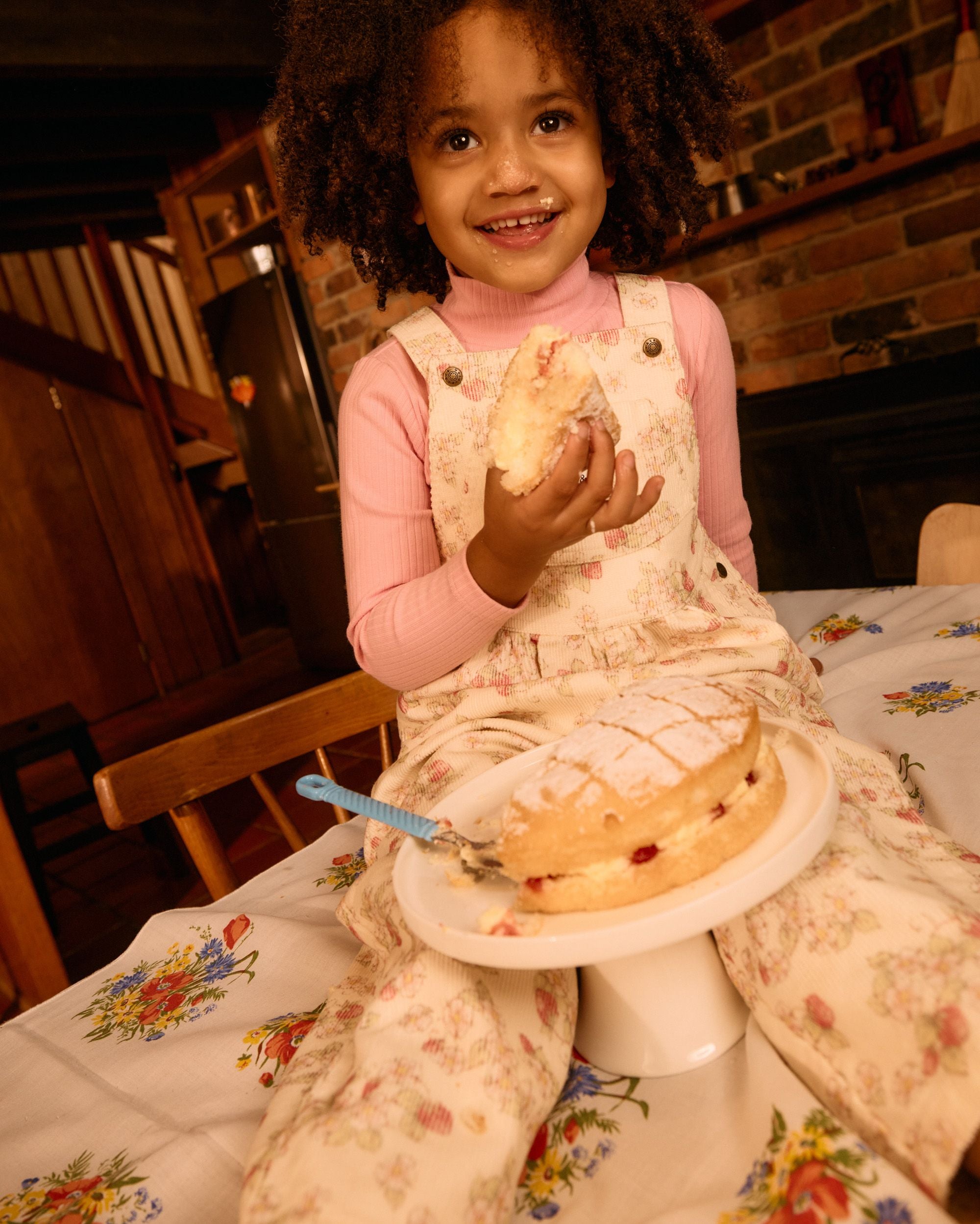 goldie + ace strawberry fields vintage overalls