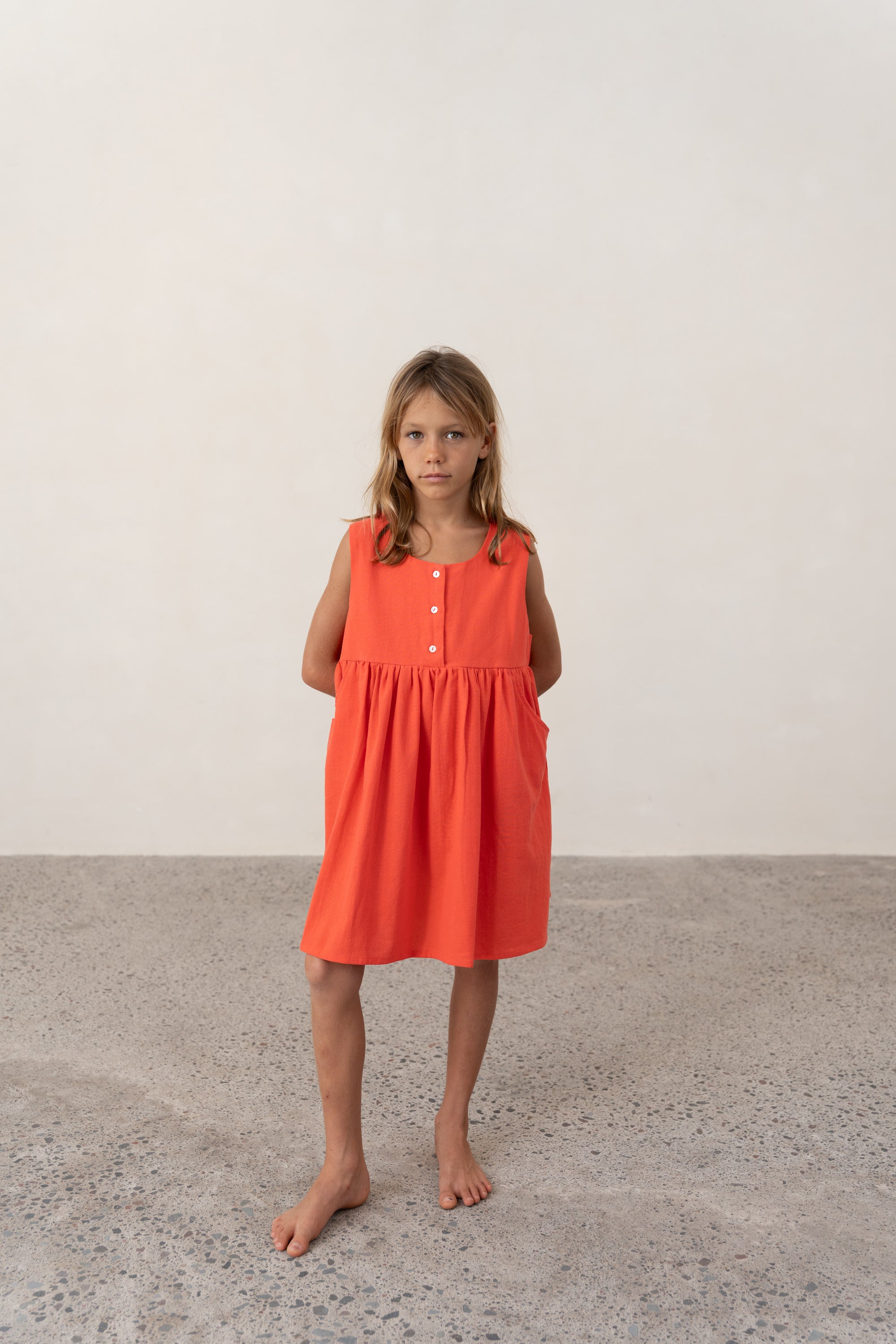 illoura the label della pinafore - coral (pre order)