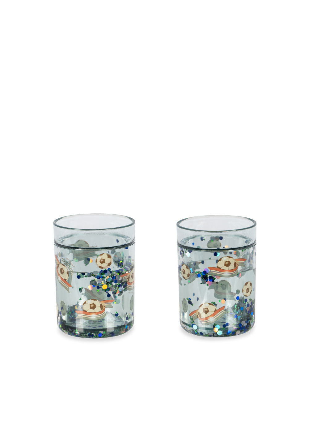 konges slojd 2 pack glitter cups - offwhite / kick it (pre order)